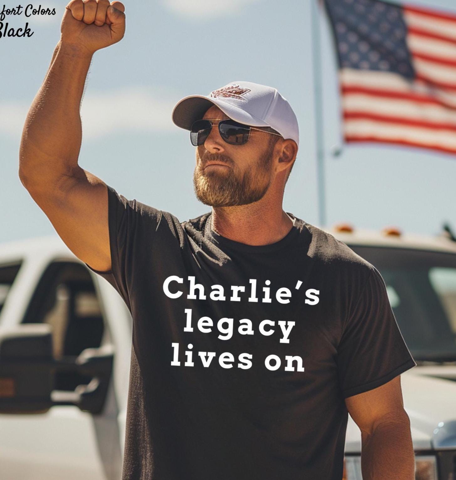 Comfort Colors® Charlie's Legacy Lives On Shirt, Justice For Charlie Kirk, Activist Shirt, RIP Charlie Kirk Shirt, Stand With Charlie Kirk,