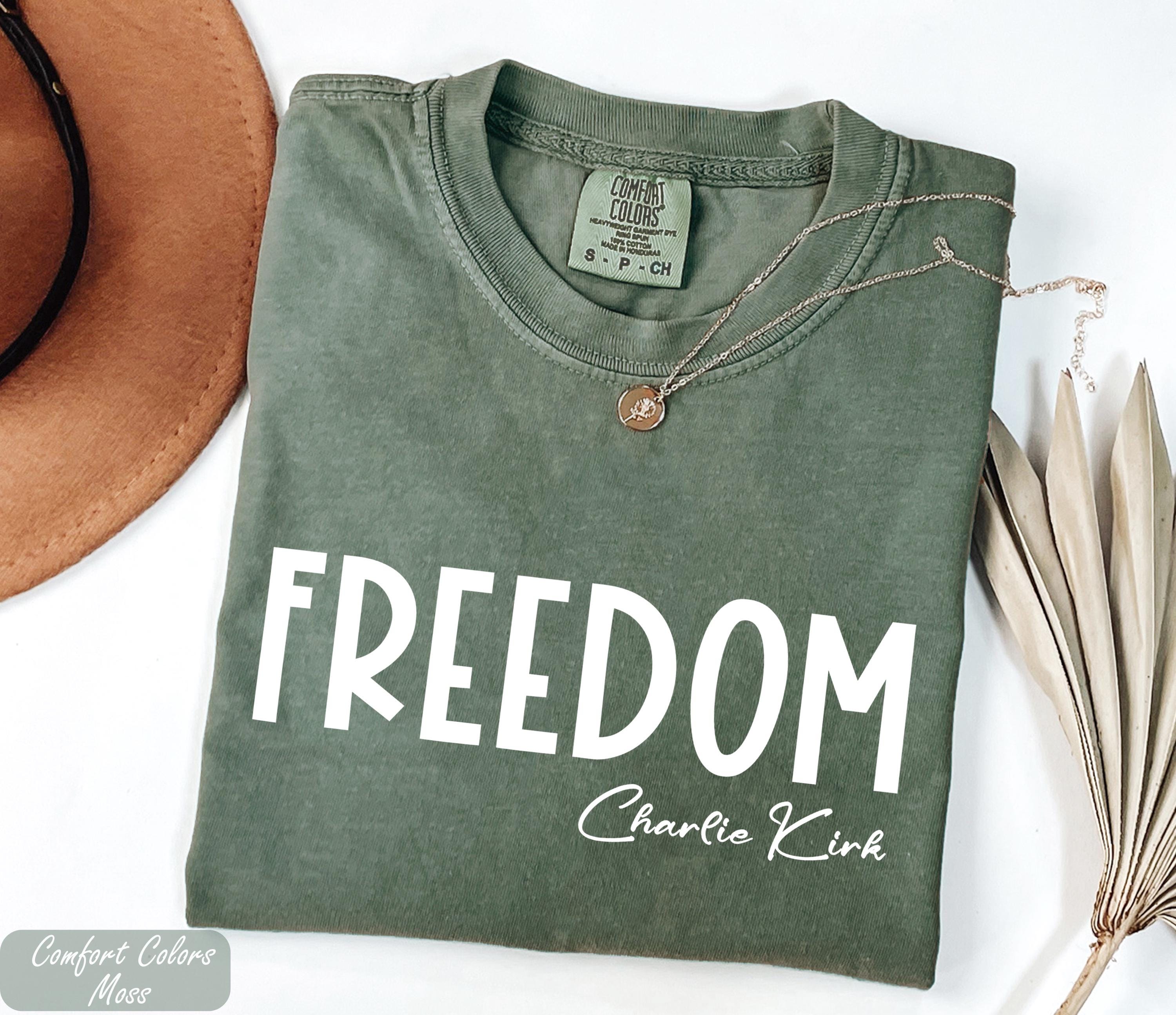 Comfort Colors Freedom Charlie Kirk Shirt, Last Charles James Kirk, Prayers Up for Charlie, Political Awareness Shirt, Human Rights Tee