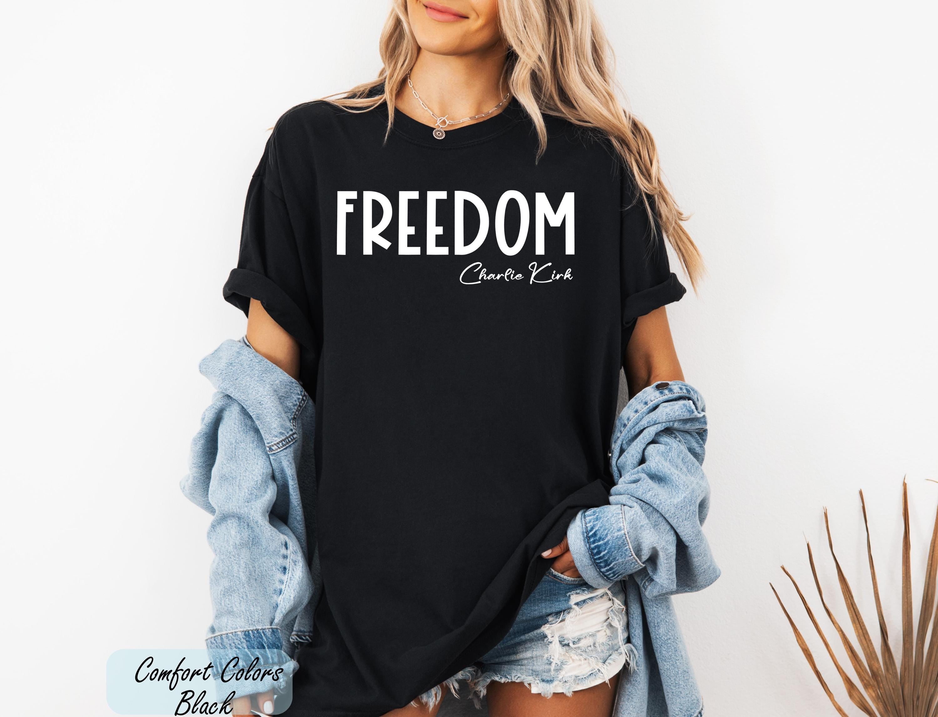 Comfort Colors Freedom Charlie Kirk Shirt, Last Charles James Kirk, Prayers Up for Charlie, Political Awareness Shirt, Human Rights Tee