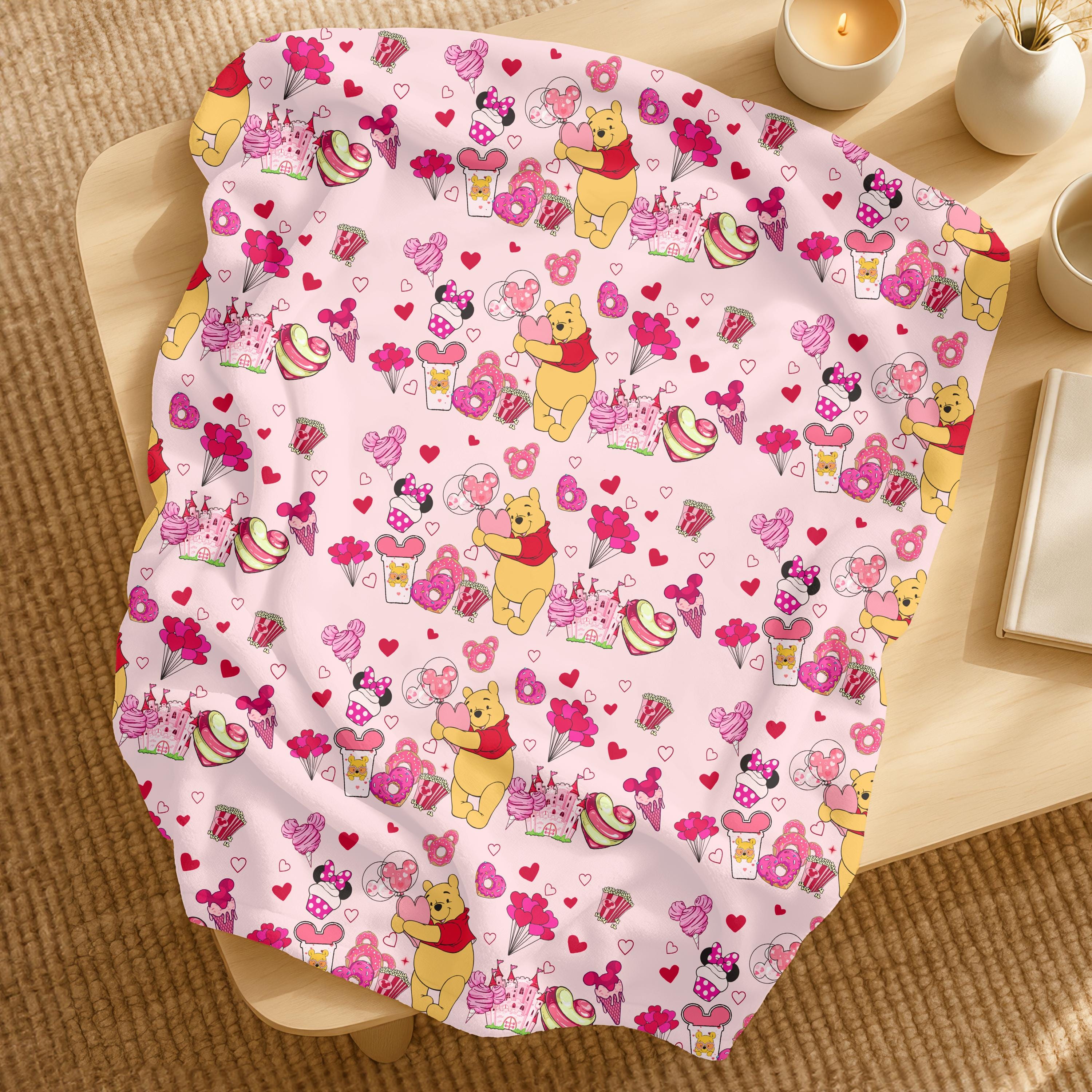 Winnie the Pooh Fleece Blanket, Disney Throw for Kids, Birthday Gift, Baby Shower Gift, Christmas Gift For Kids, Soft Fleece Blanket Gifts