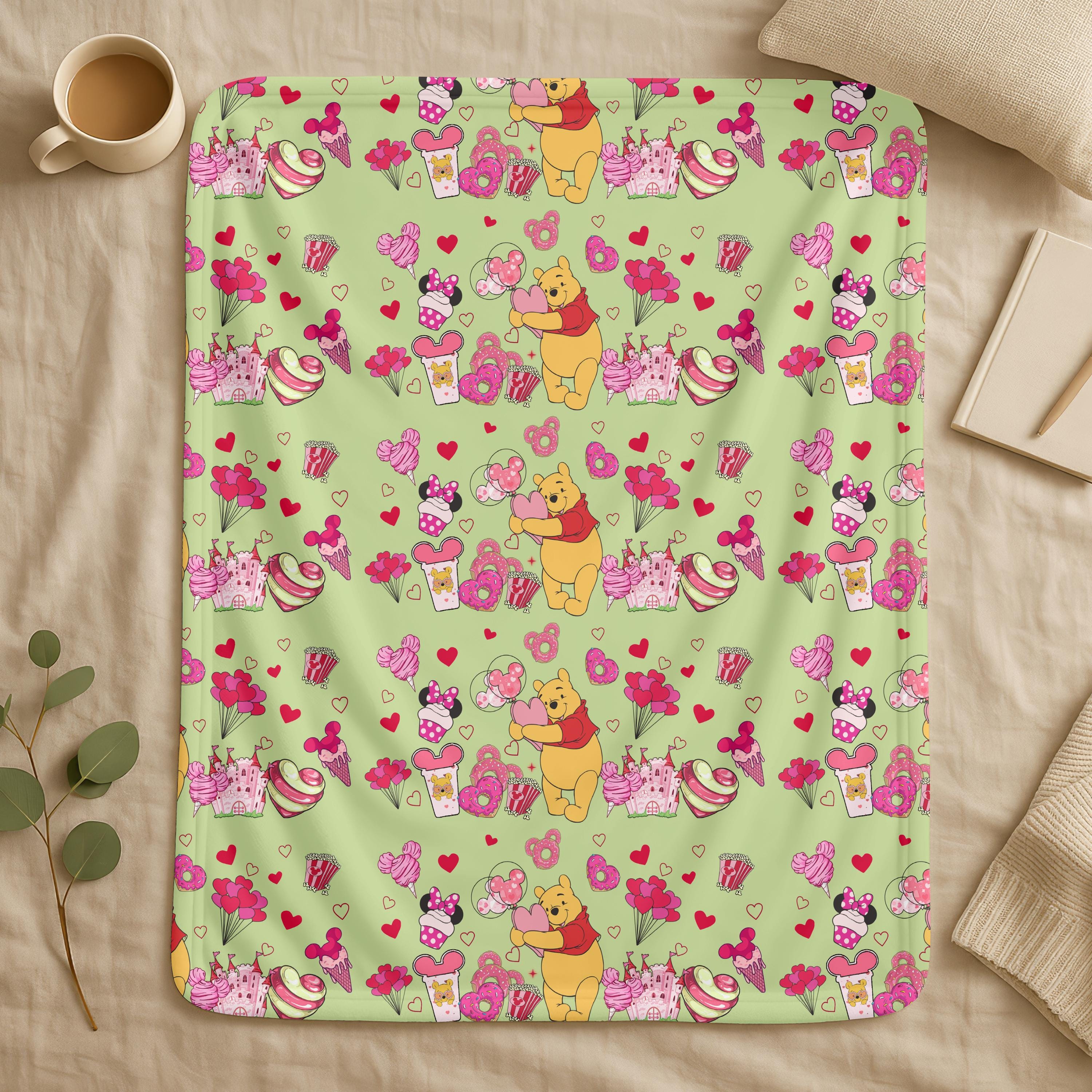 Winnie the Pooh Fleece Blanket, Disney Throw for Kids, Birthday Gift, Baby Shower Gift, Christmas Gift For Kids, Soft Fleece Blanket Gifts