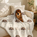 Custom Pet Blanket Using Pet Photo, Custom Pet Blanket, Personalized Dog Blanket with Name and Photo, Custom Photo Blanket for Dog and Cat