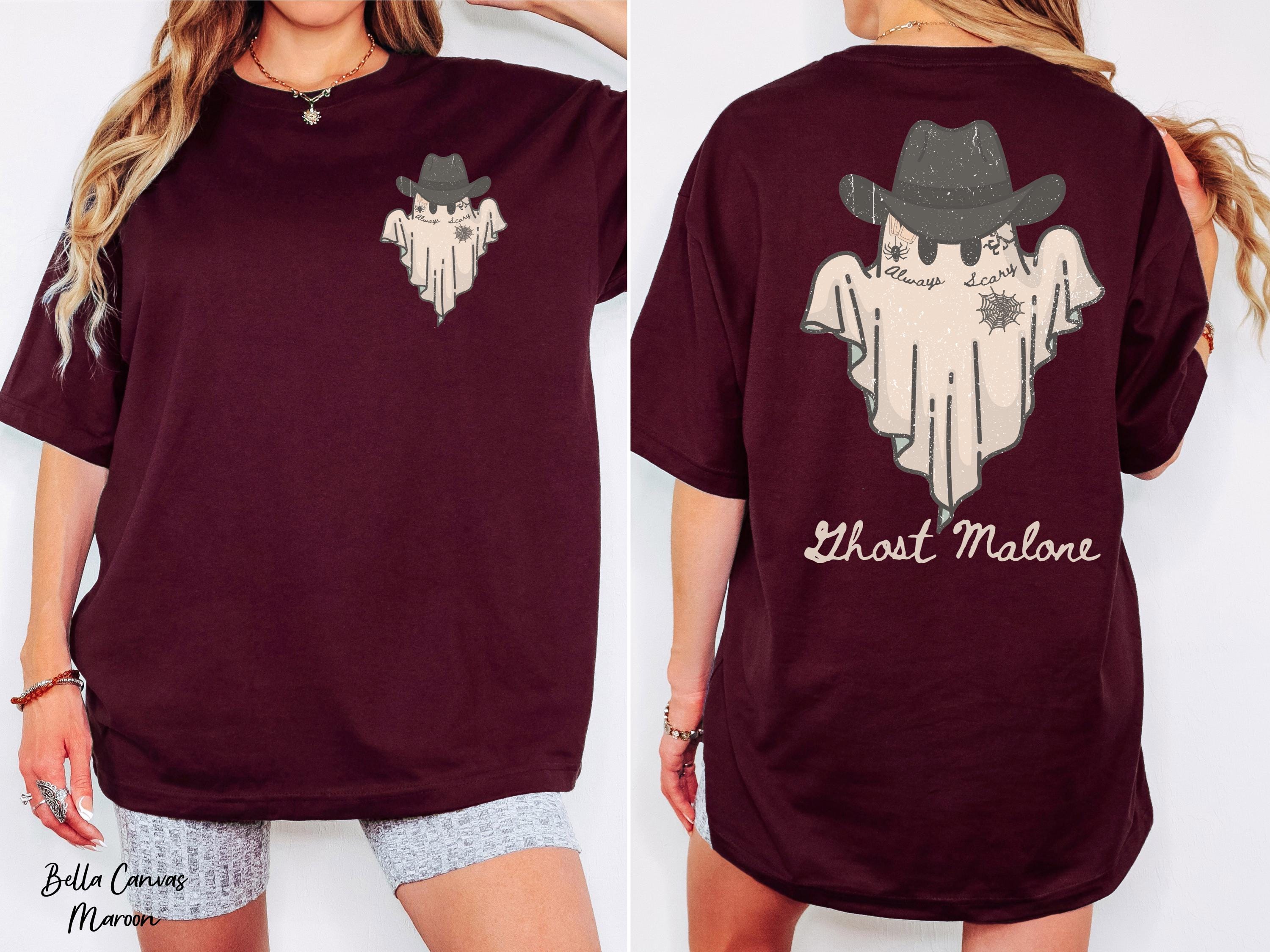 Ghost Malone Halloween Shirt,Funny Halloween Shirt,Spooky Season Shirt, Trendy Concert Shirt, Halloween Gift, Country Shirt, Western Shirt