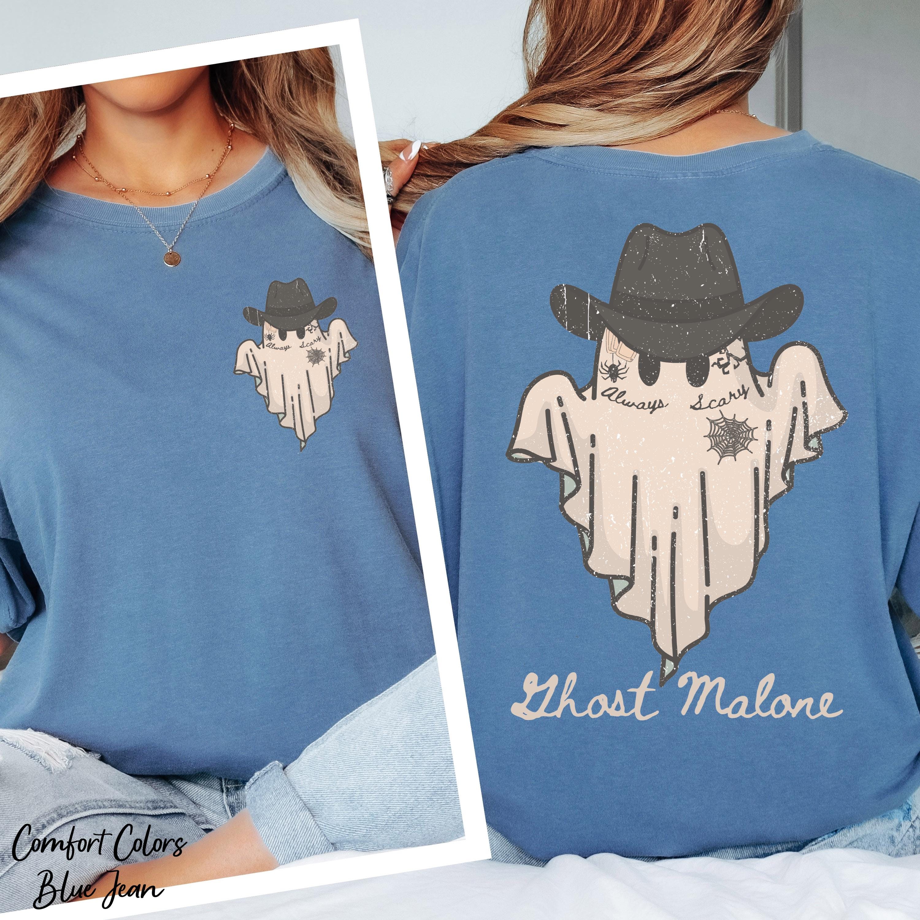 Ghost Malone Halloween Shirt,Funny Halloween Shirt,Spooky Season Shirt, Trendy Concert Shirt, Halloween Gift, Country Shirt, Western Shirt