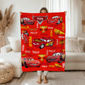 Custom Name Lightning McQueen Baby Blanket,Disney Home Decor,Disney Cars Blanket,Personalized Cars Blanket,Disney Cars Birthday Gift For Boy