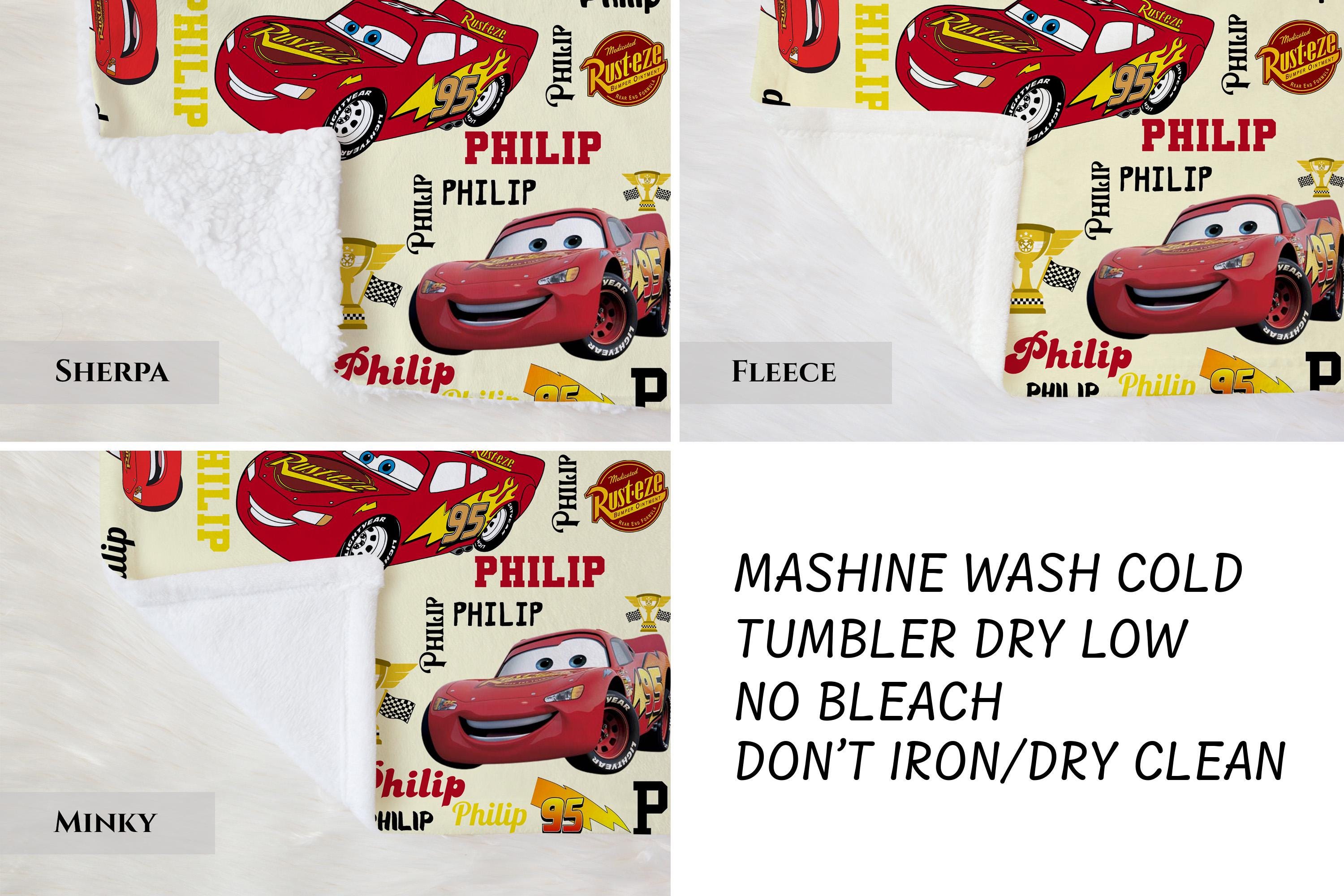 Custom Name Lightning McQueen Baby Blanket,Disney Home Decor,Disney Cars Blanket,Personalized Cars Blanket,Disney Cars Birthday Gift For Boy