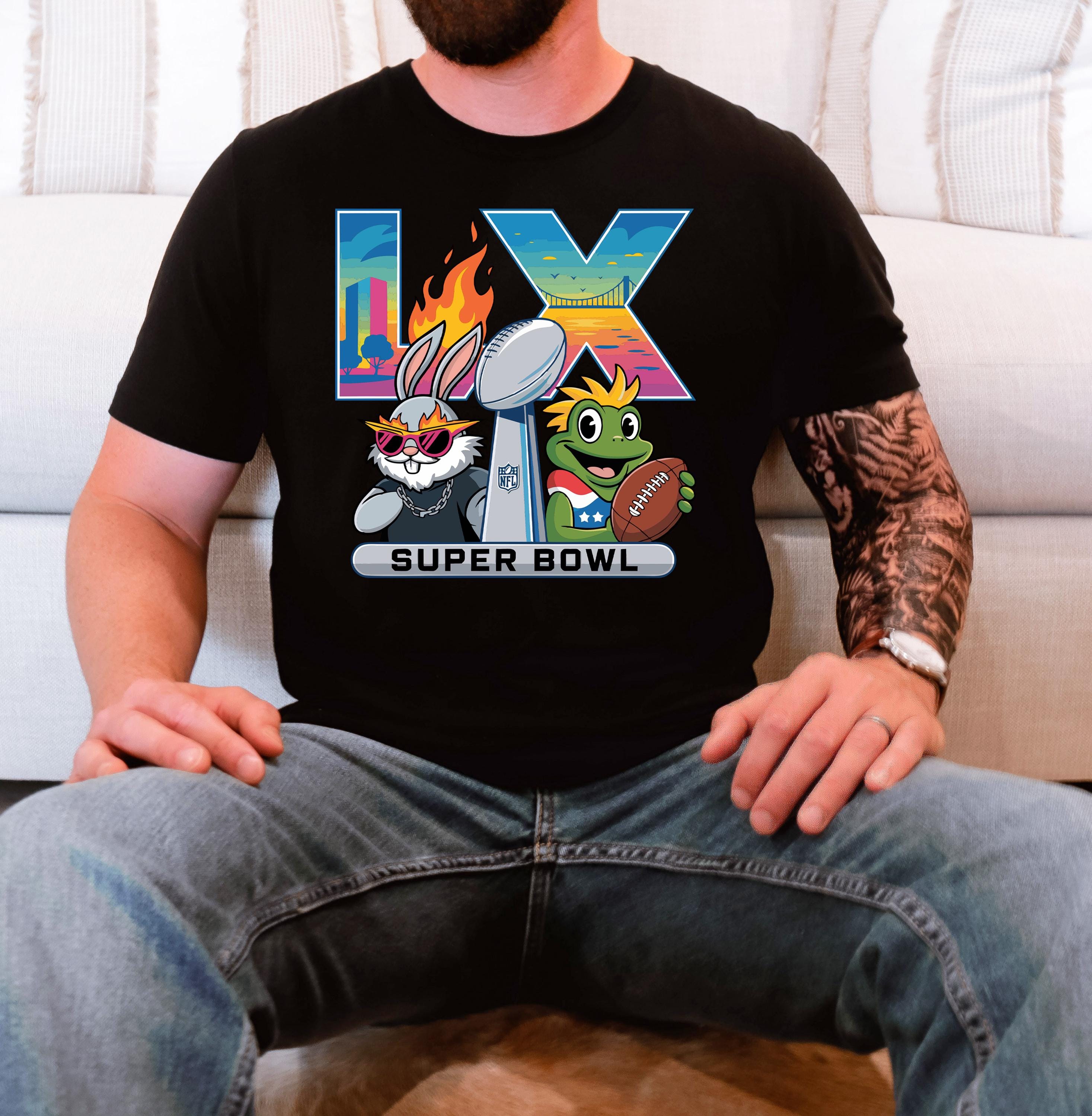 TELIFLI Benito Bowl The Big Game Tee,Puerto Rico Coquí Frog Football Shirt,Bad Bunny Fan Merch,Game Day Style,2026 HalfTime Show,Bad Bun Tee