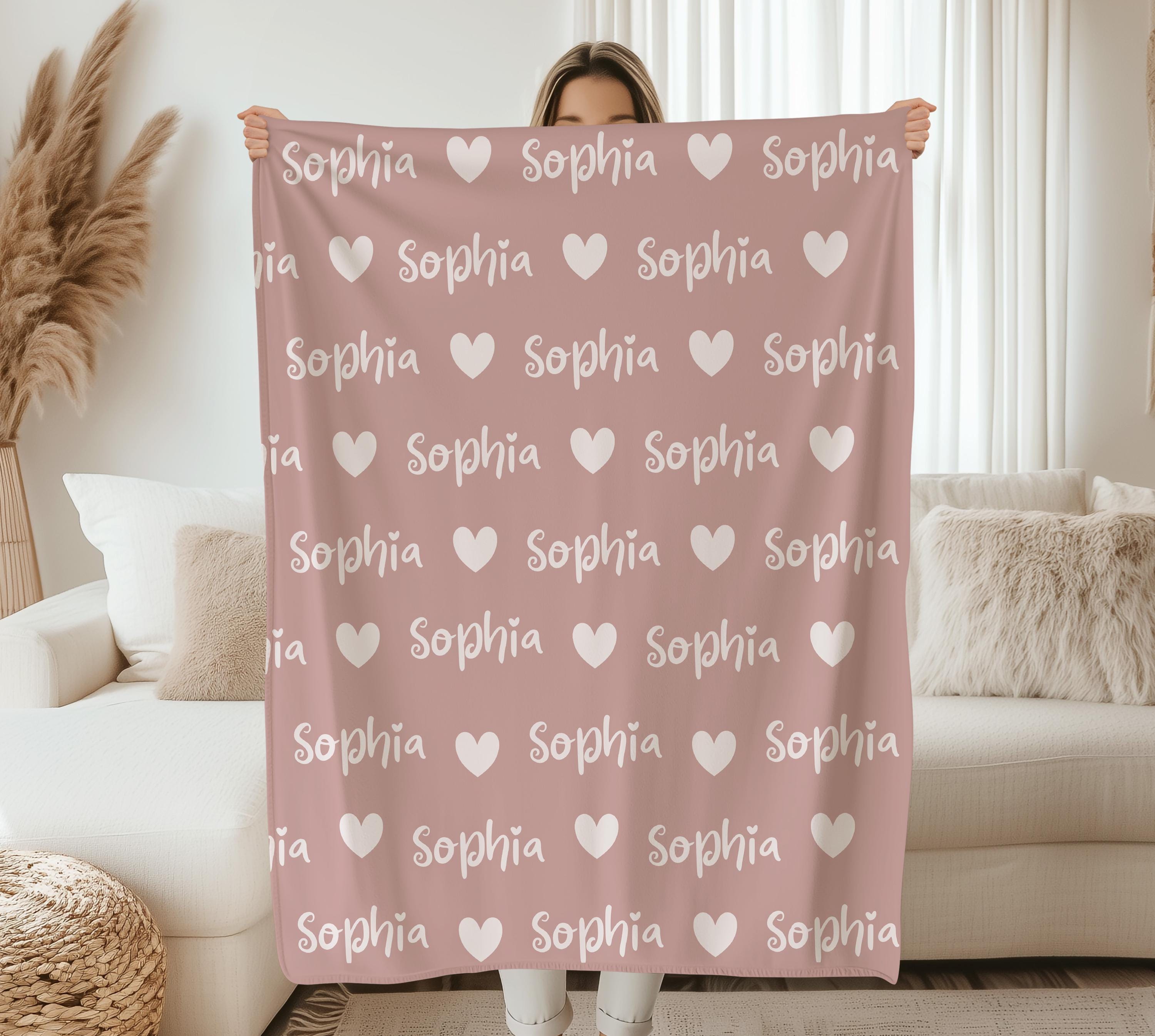 Personalized Name Blanket, Custom Blanket for Kids, Cute Newborn Baby Gift, Baby Name Blanket, New Baby Gift, Toddler Gift, Baptism Gift