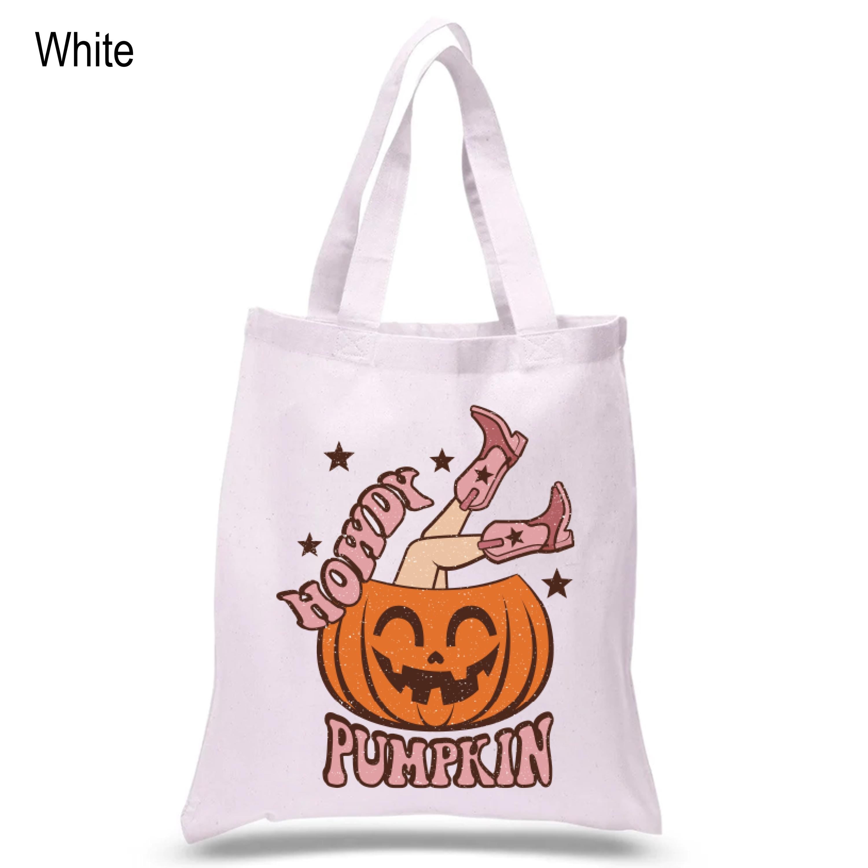 Howdy Pumpkin Tote Bag, Western Style Tote Bag, Howdy Pumpkin Western Tote Bag, Retro Cowgirl Reusable Shopping Bag, Country Cowgirl Tote