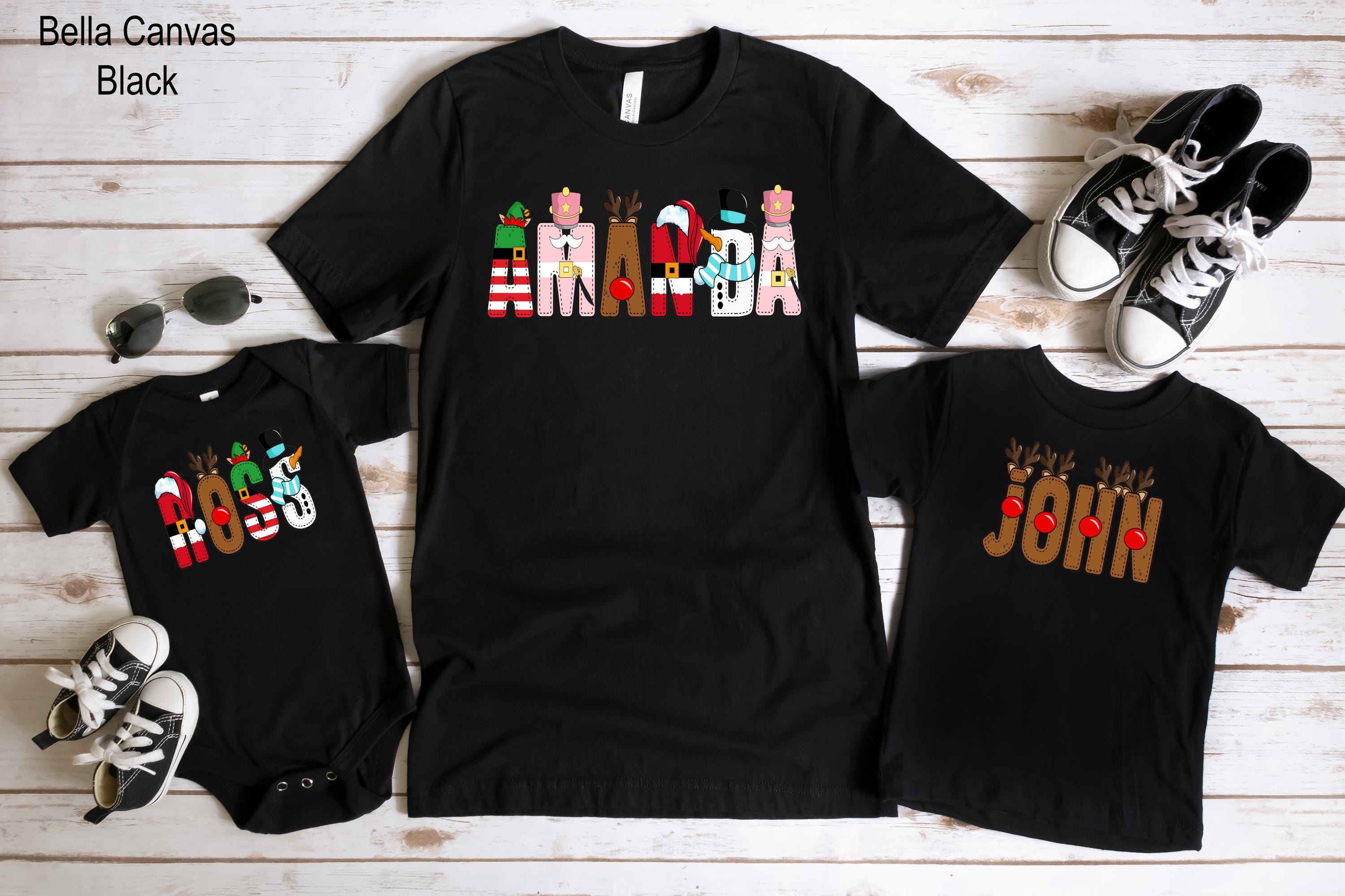 Custom Christmas Name Shirt for Family,Youth Christmas Shirt, Toddler Christmas Shirt, Custom Toddler Shirt, Custom Christmas Shirt for Kid