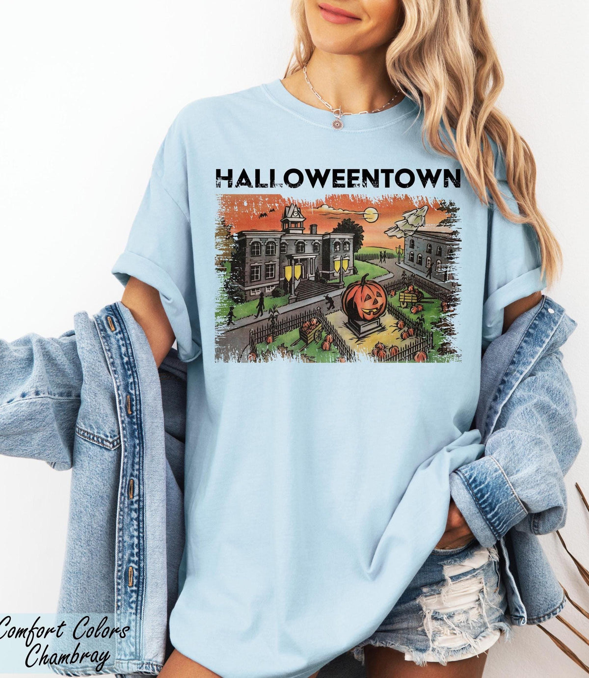 Comfort Colors® Vintage  Halloweentown Shirt, Retro Comfort Colors® Halloween University Tee, Halloweentown 1998 Shirt, Not So Scary Shirt