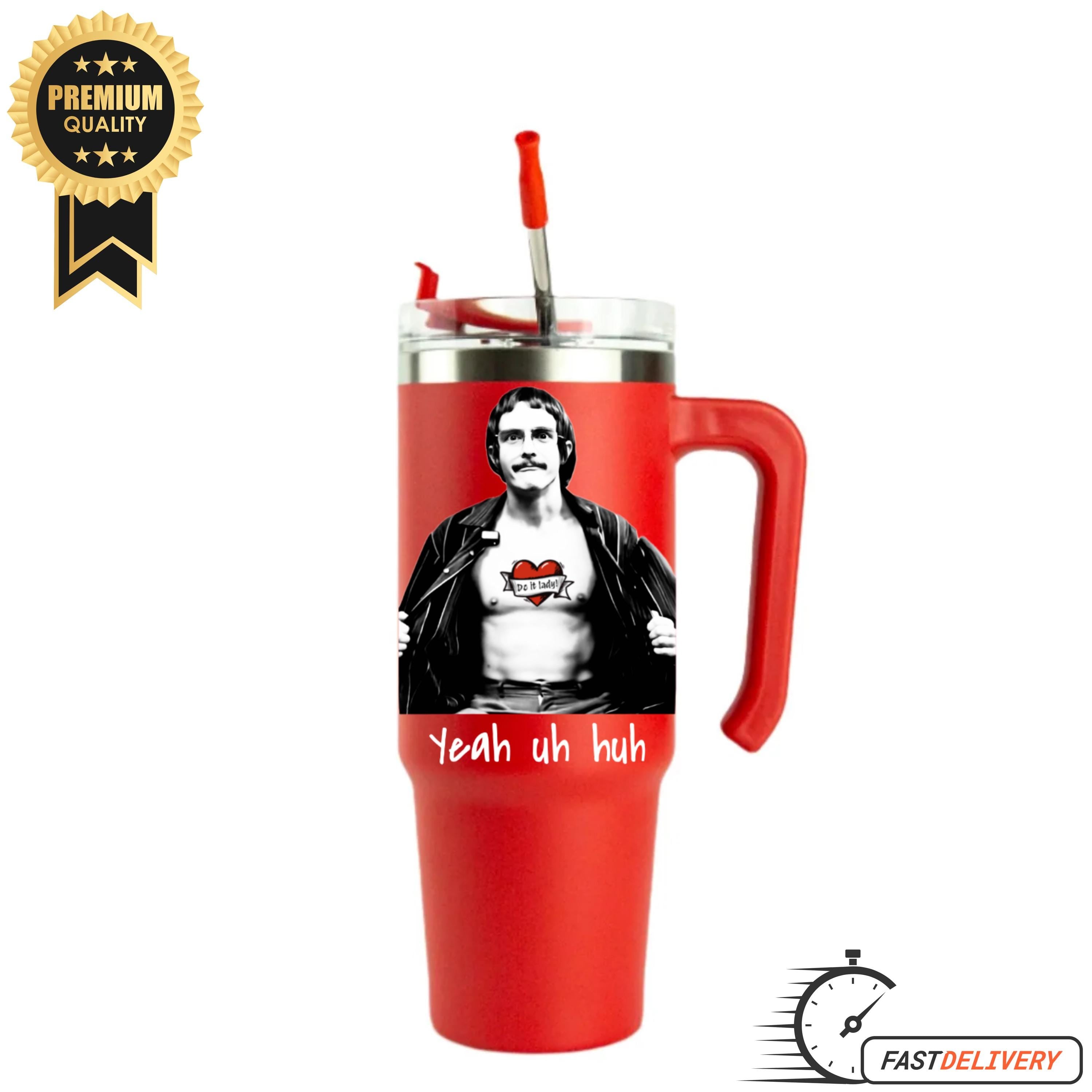 Do It Lady Tumbler,40oz Funny Travel Cup,Funny Travel Mug With a Handle, Chit Travel Tumler,Hilarious Viral Meme Tumbler,Chit Do it Lady!
