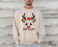 Custom Reindeer Merry Christmas Sweatshirt, Personalized Christmas Gift, Custom Family Name Tee, Xmas Sweater,Christmas Holiday Sweatshirt