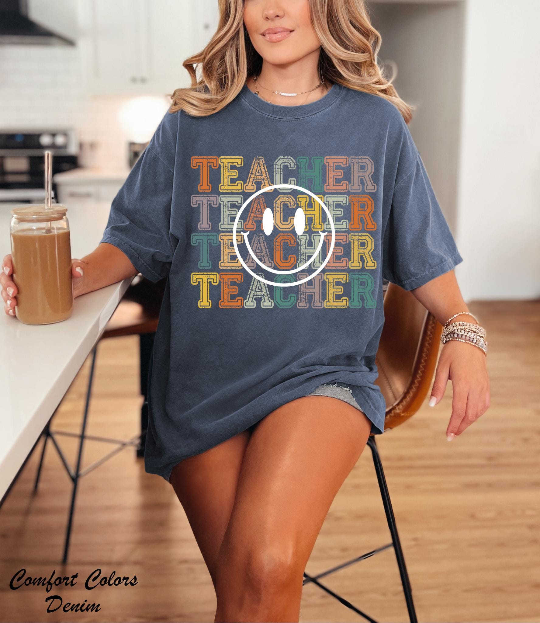 Smile Face Teacher Shirt, Back to School Shirt, Teacher Appreciation Gifts, Teacher Happy Face Shirt, Teacher Life Shirt, Teacher Tee,