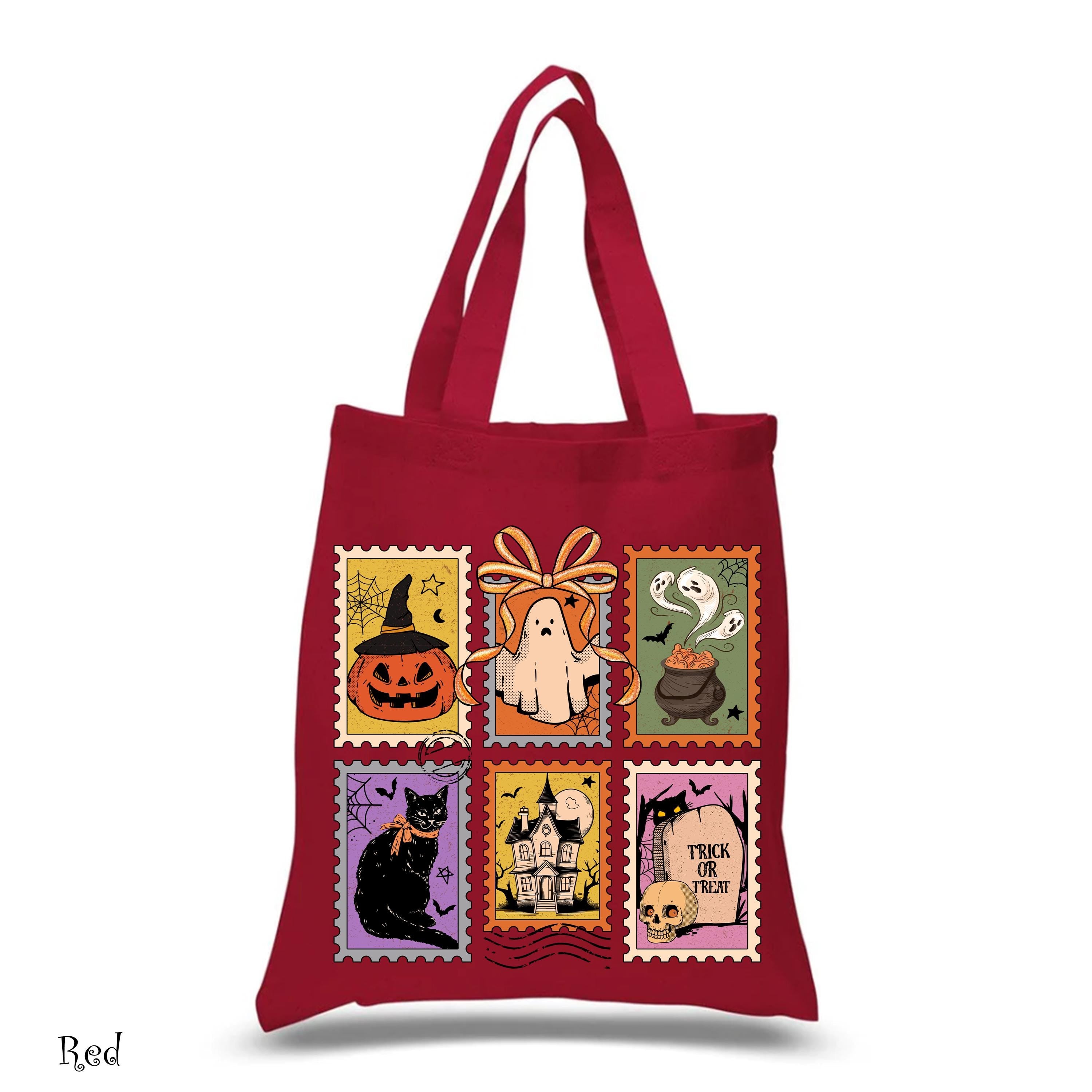 Funny Halloween Tarot Card Bag,Trick Or Treat Bag,Kids Halloween Tote Bag,Gift For Baby Boy Girl,Reusable Shopping Bag,Halloween Candy Bag