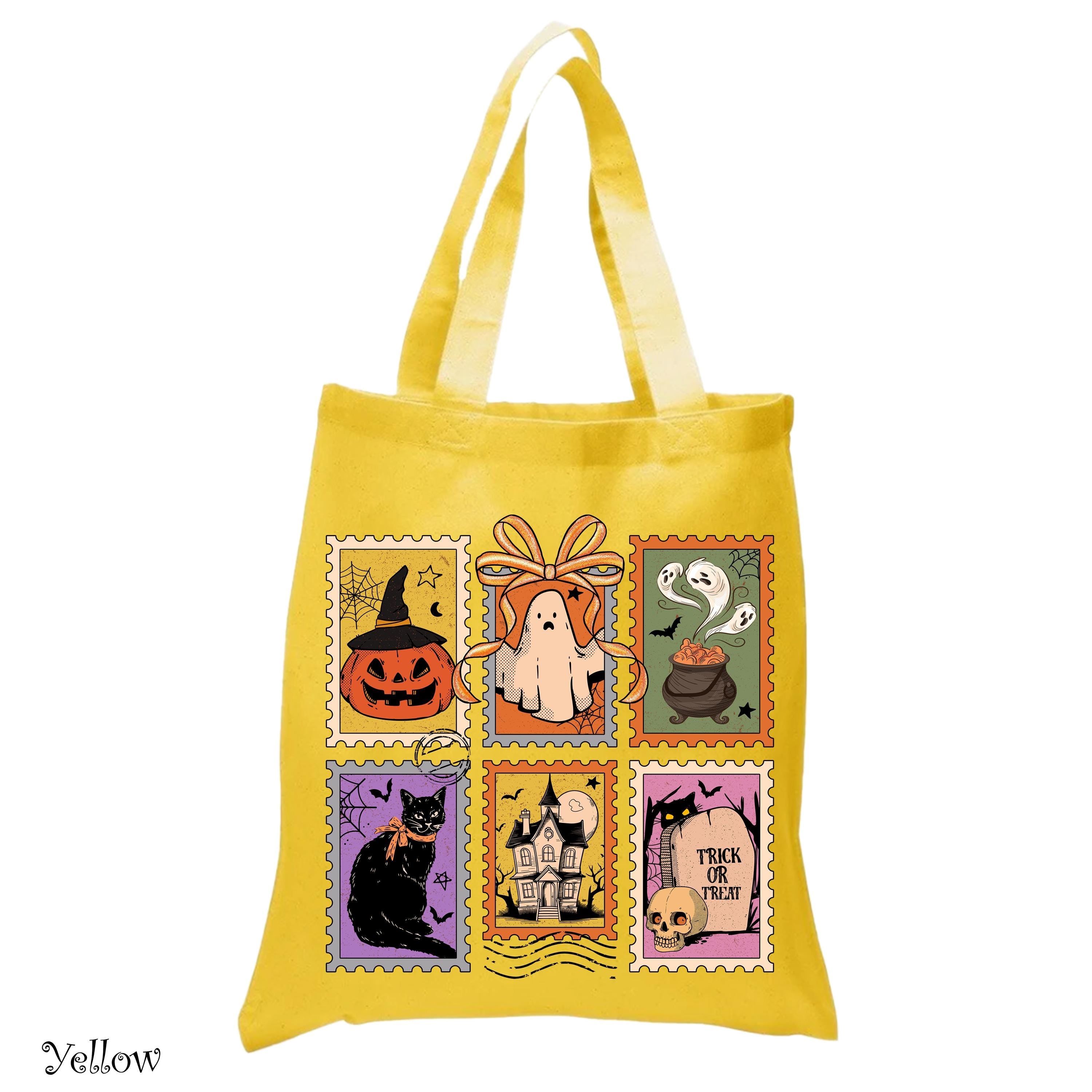 Funny Halloween Tarot Card Bag,Trick Or Treat Bag,Kids Halloween Tote Bag,Gift For Baby Boy Girl,Reusable Shopping Bag,Halloween Candy Bag