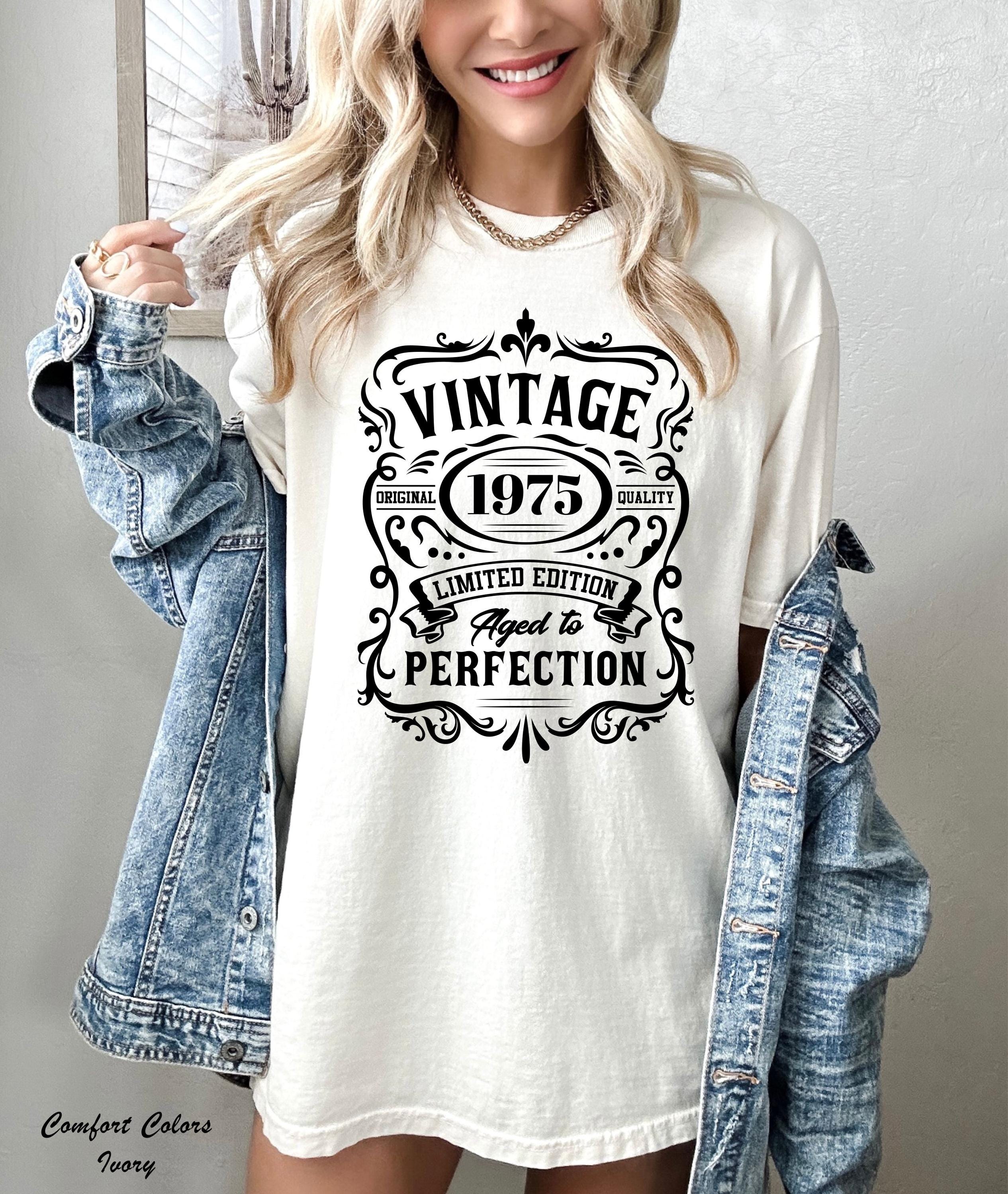 Vintage 1975 T-Shirt, 50th Birthday Gifts, Aged to Perfection Tee, Limited Edition 1975 Shirt, Vintage 1975 Shirt, 50 Birthday Party Tee