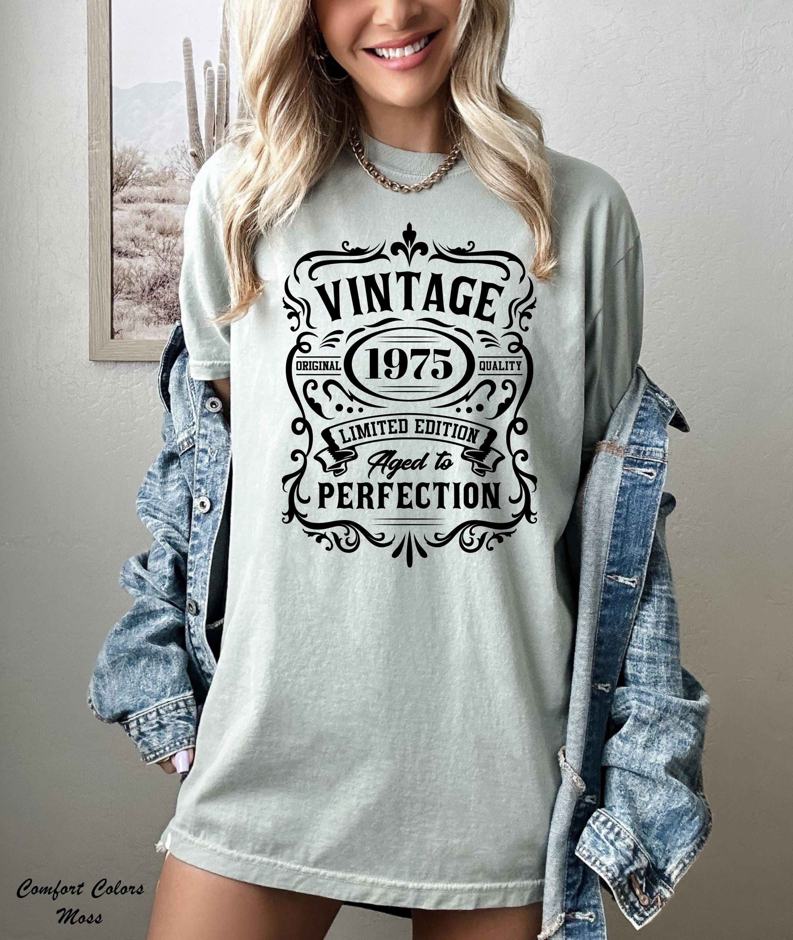 Vintage 1975 T-Shirt, 50th Birthday Gifts, Aged to Perfection Tee, Limited Edition 1975 Shirt, Vintage 1975 Shirt, 50 Birthday Party Tee