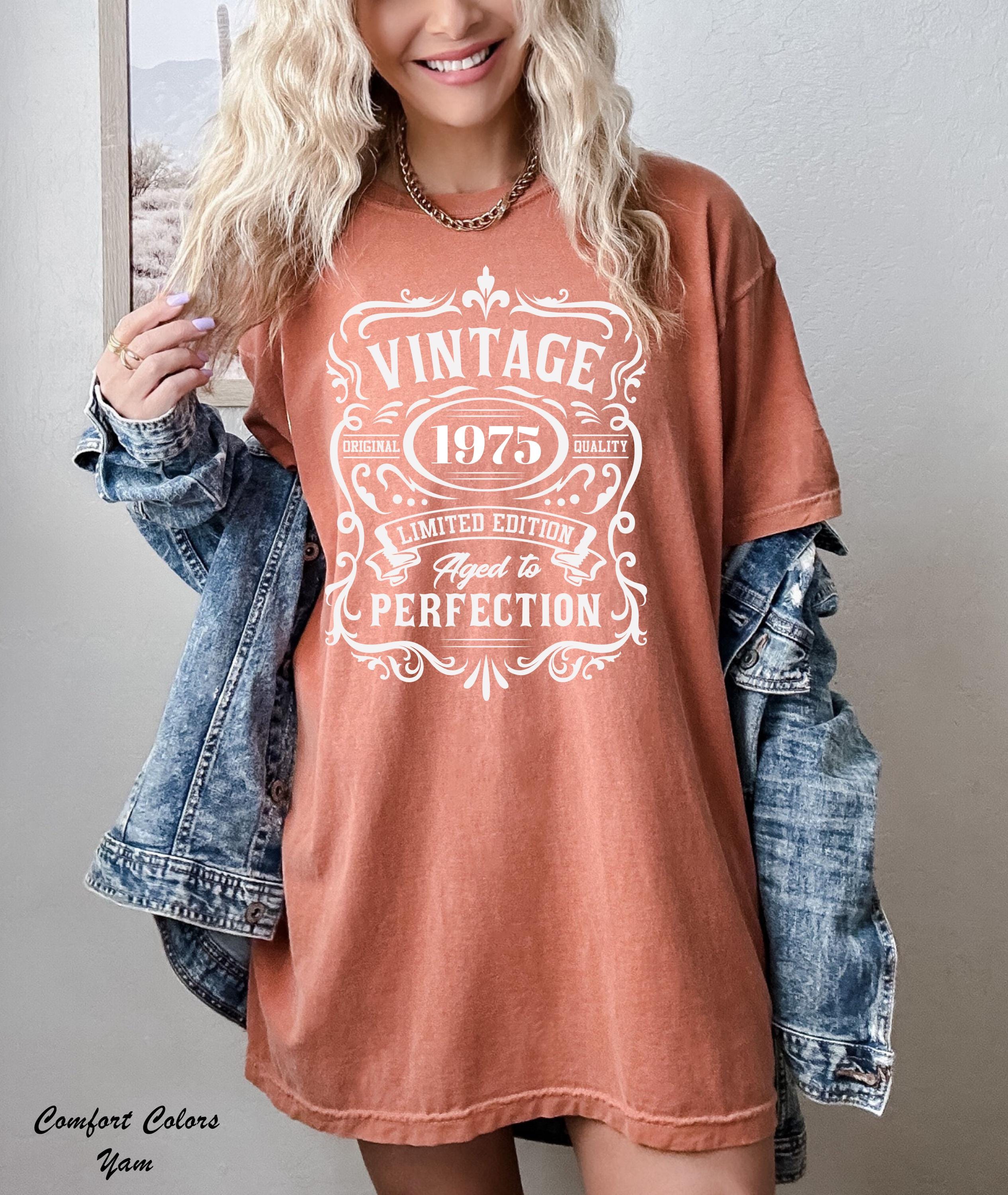 Vintage 1975 T-Shirt, 50th Birthday Gifts, Aged to Perfection Tee, Limited Edition 1975 Shirt, Vintage 1975 Shirt, 50 Birthday Party Tee