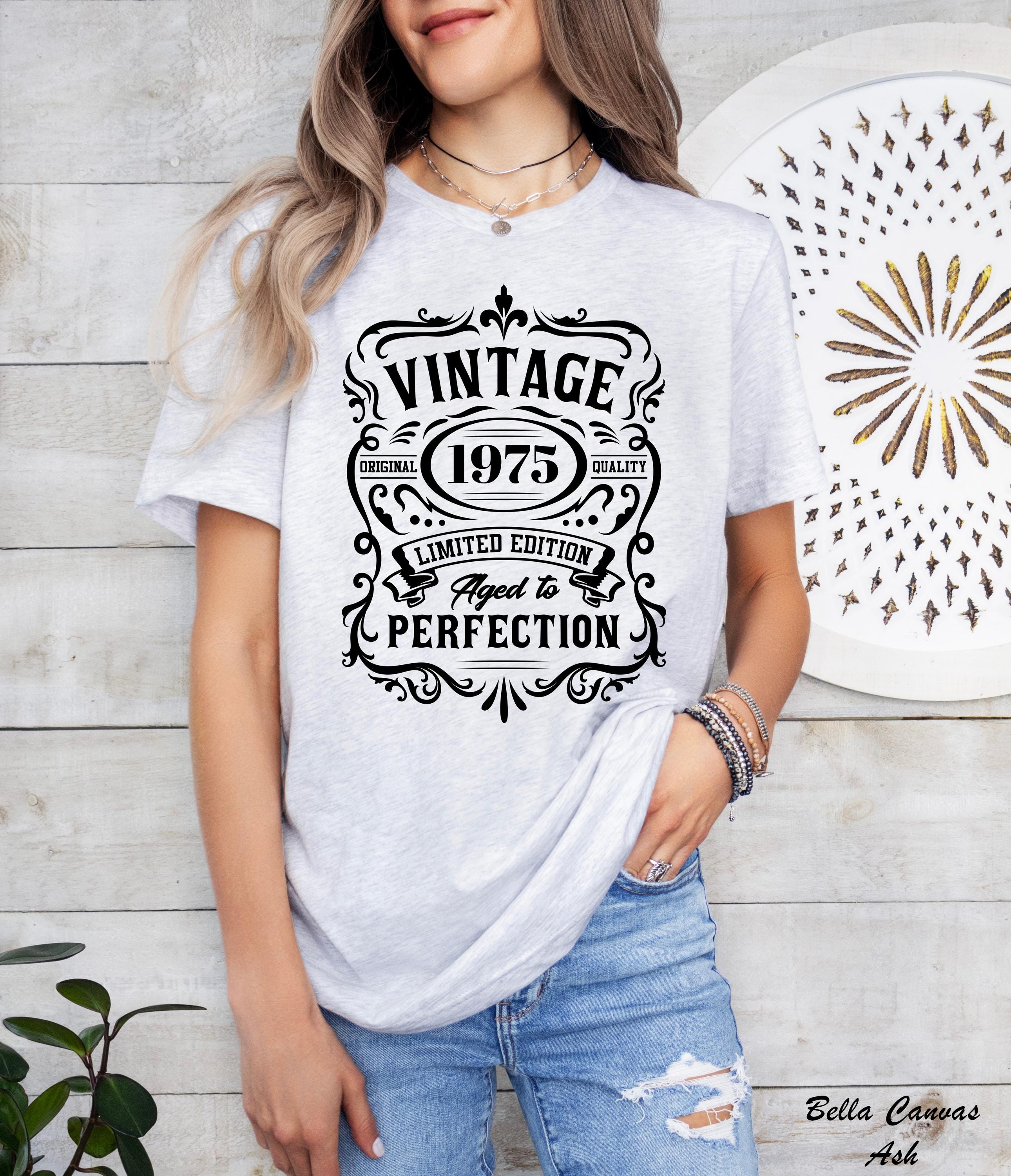 Vintage 1975 T-Shirt, 50th Birthday Gifts, Aged to Perfection Tee, Limited Edition 1975 Shirt, Vintage 1975 Shirt, 50 Birthday Party Tee