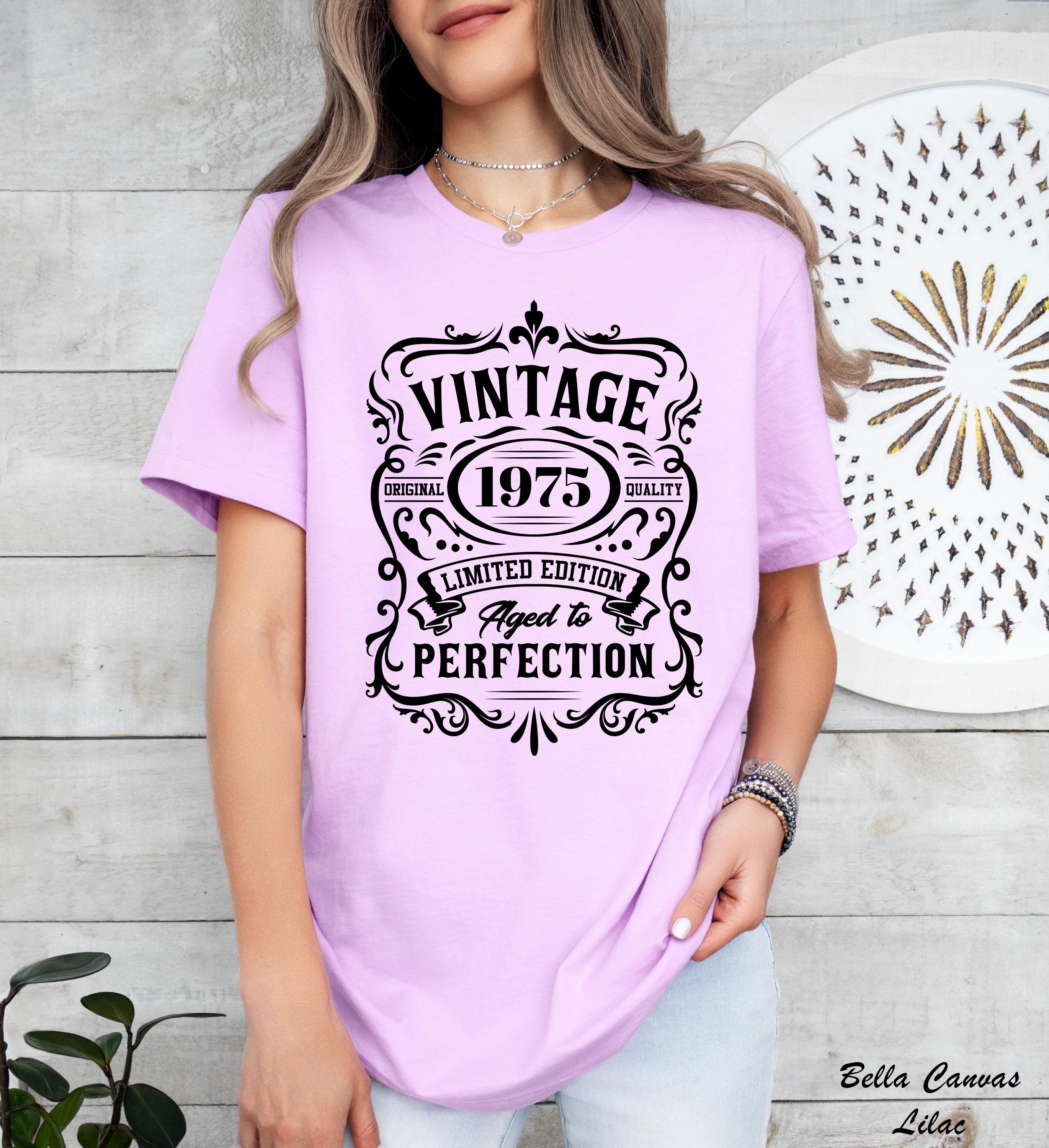 Vintage 1975 T-Shirt, 50th Birthday Gifts, Aged to Perfection Tee, Limited Edition 1975 Shirt, Vintage 1975 Shirt, 50 Birthday Party Tee