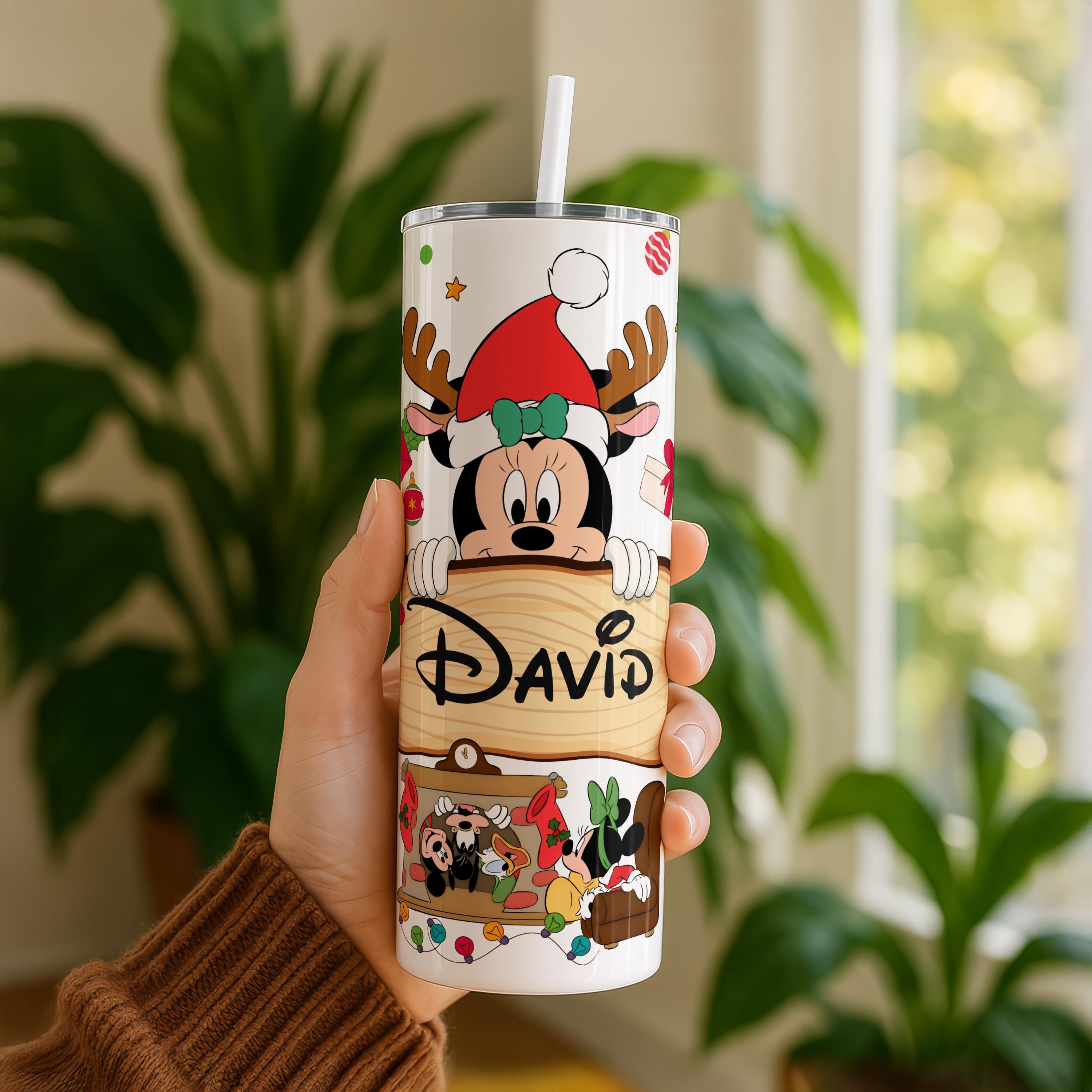 Custom Disney Mickey and Friends Tumbler, Mickey Mouse 20oz Skinny Tumbler, Mickey Fan Gift, Disney Trip Tumbler, Disney Christmas Tumbler