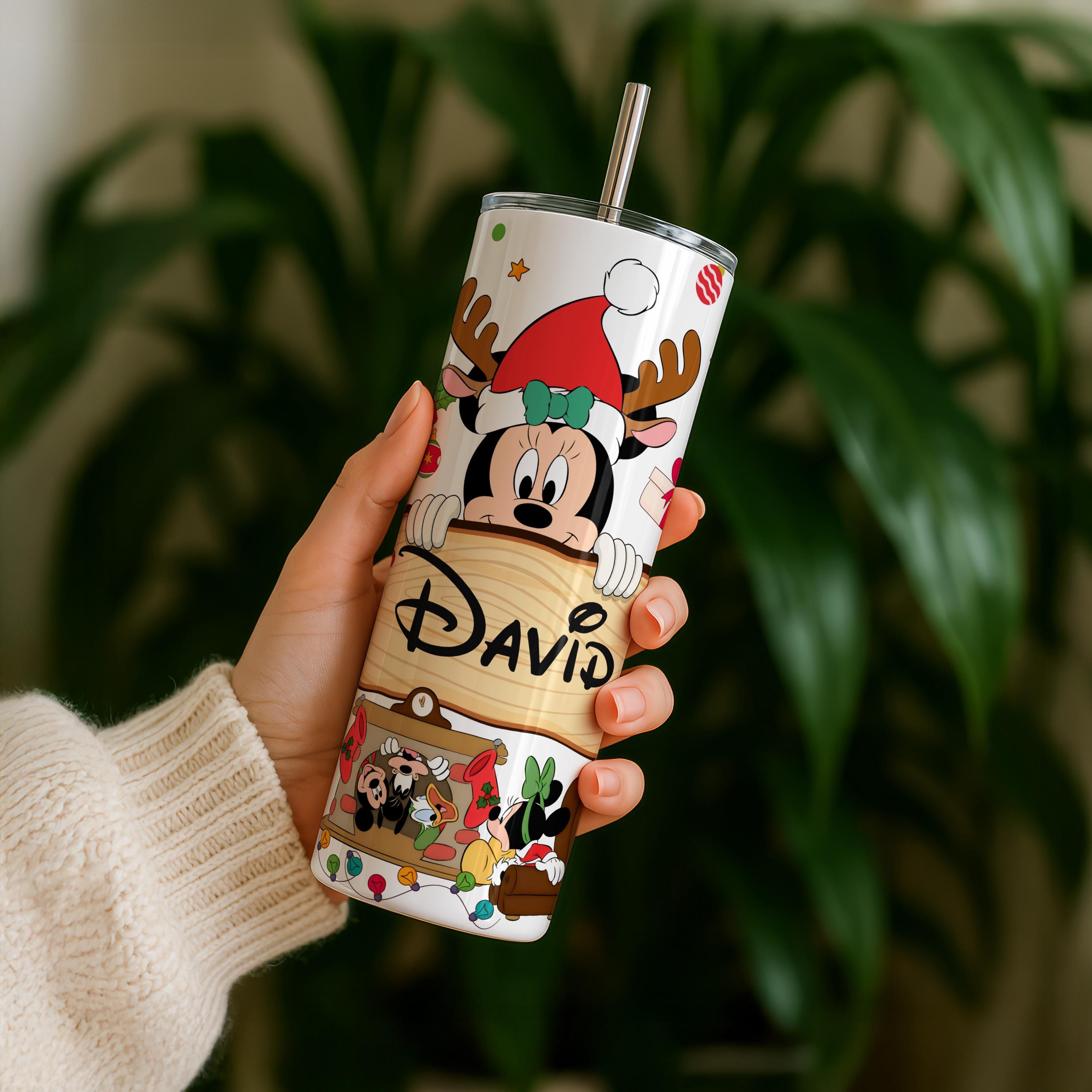Custom Disney Mickey and Friends Tumbler, Mickey Mouse 20oz Skinny Tumbler, Mickey Fan Gift, Disney Trip Tumbler, Disney Christmas Tumbler