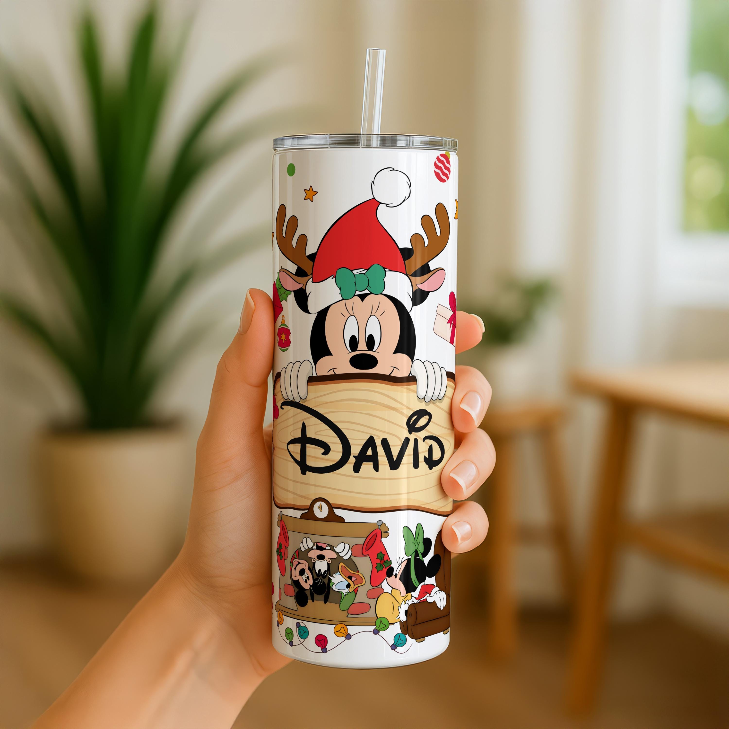 Custom Disney Mickey and Friends Tumbler, Mickey Mouse 20oz Skinny Tumbler, Mickey Fan Gift, Disney Trip Tumbler, Disney Christmas Tumbler