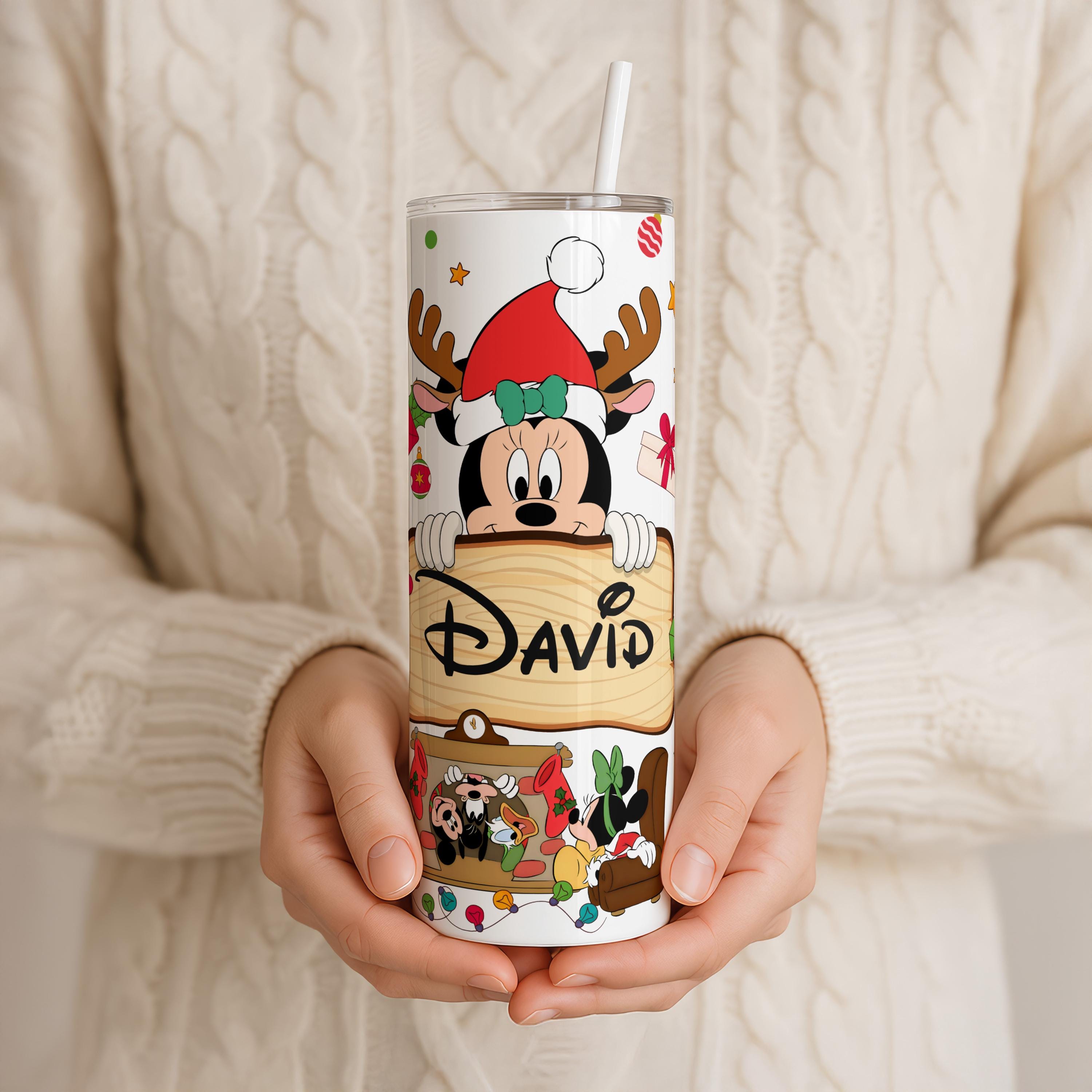Custom Disney Mickey and Friends Tumbler, Mickey Mouse 20oz Skinny Tumbler, Mickey Fan Gift, Disney Trip Tumbler, Disney Christmas Tumbler