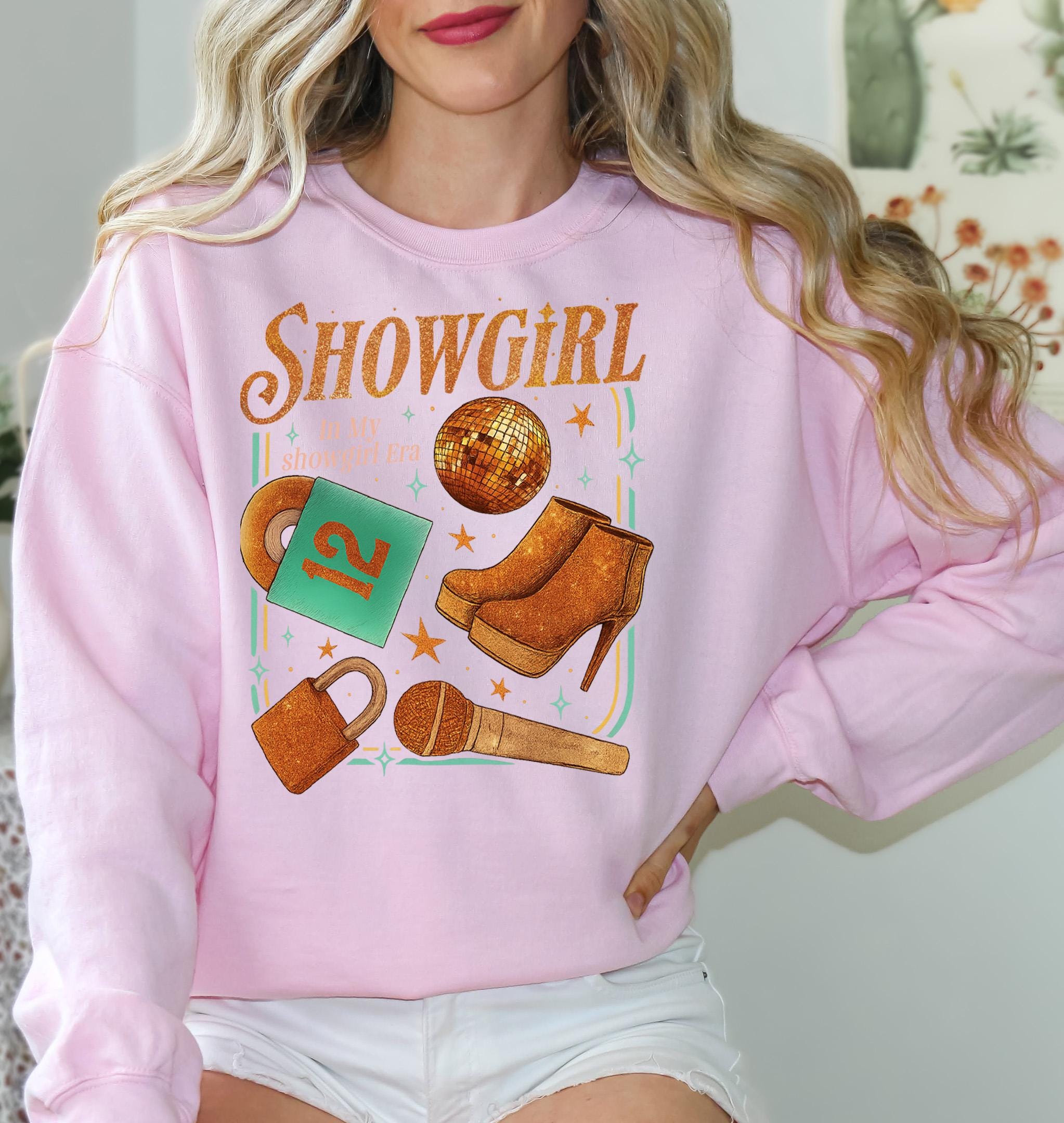 Showgirl Era Gildan Sweatshirt, Star Accents, Concert Sweater,Female Empowerment Sweatshirt Music Concert Fan Shirt,My Energy Is Expensive