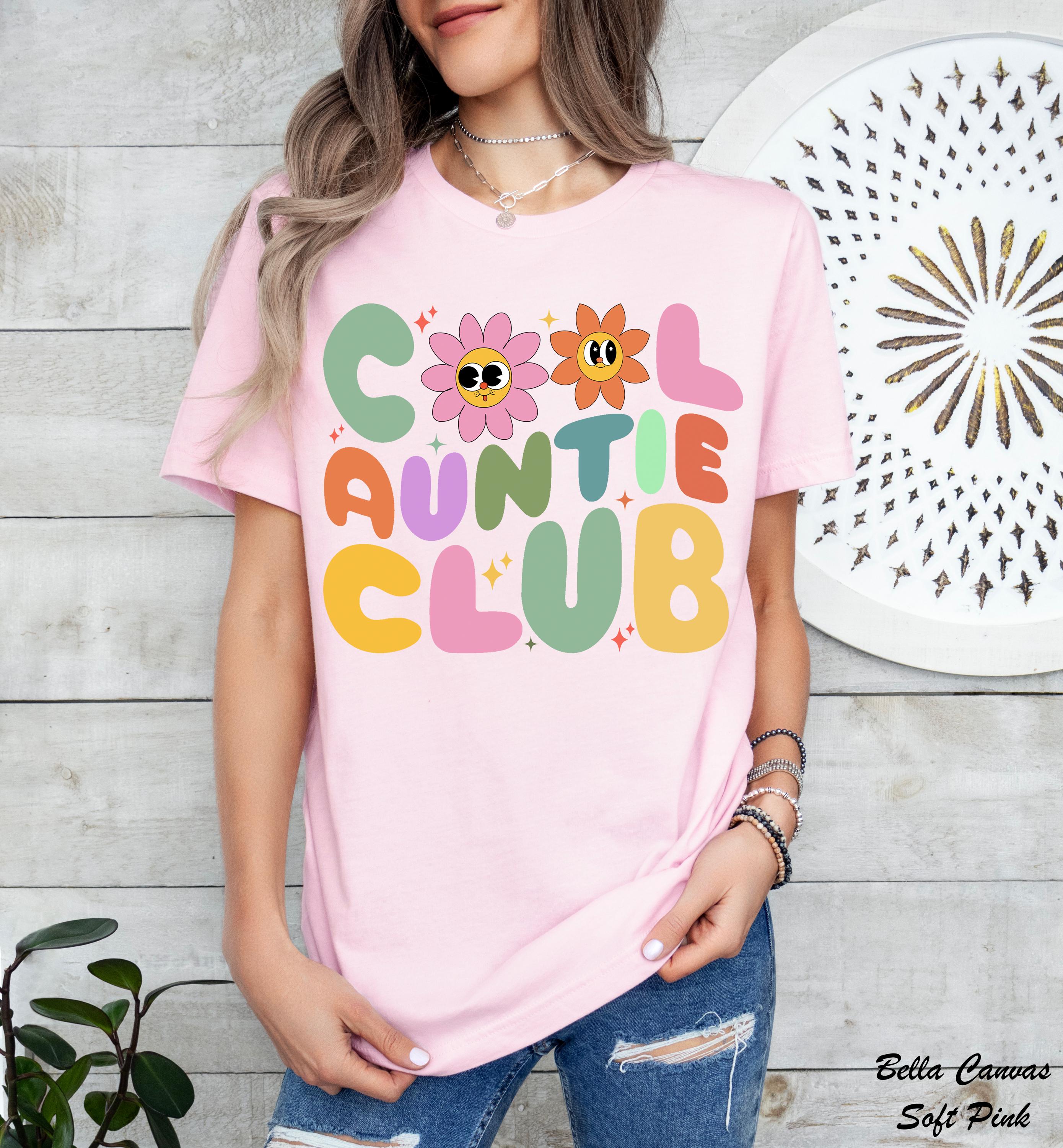 Cool Auntie Club Shirt, Funny Aunt T-Shirt for Women, Favorite Aunt Shirts, Cool Auntie Tee, Aunt To Be Shirts, Family Humor Shirt