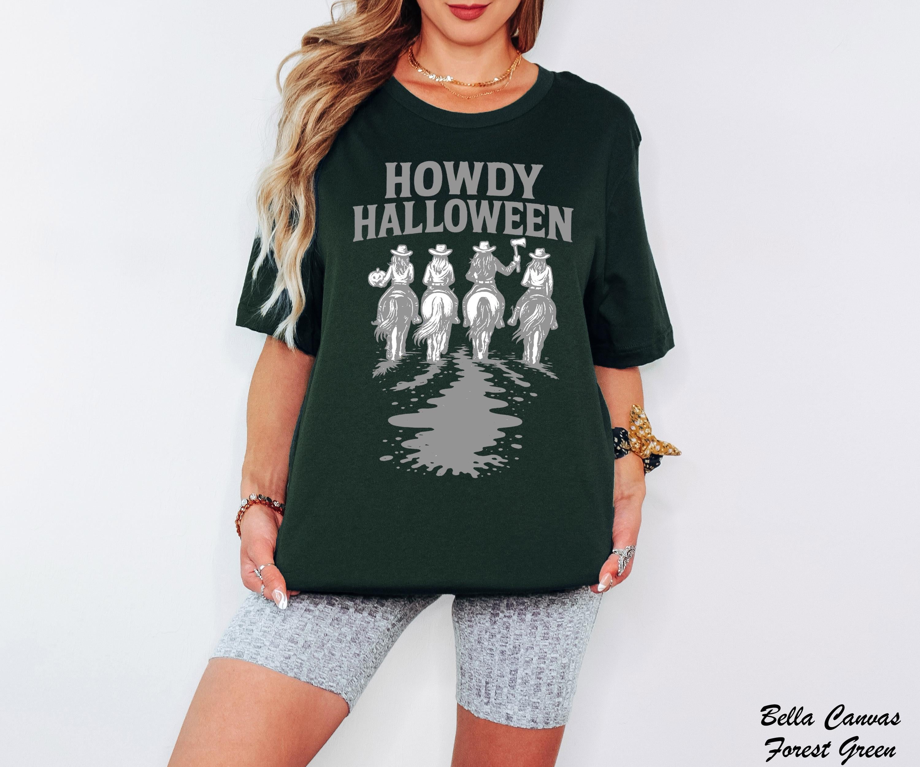 Howdy Halloween Shirt, Western Halloween Shirt,Cowgirl Riding Shirt,Halloween Horse Tee,Spooky Western Halloween Shirt,Cowgirl Graphic Tee