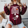 Halloween Pregnancy Sweatshirt,Skeleton Halloween Maternity Sweatshirt, Funny Pregnancy Shirt, Skeleton Body Shirt, Pregnant Skeleton Shirt