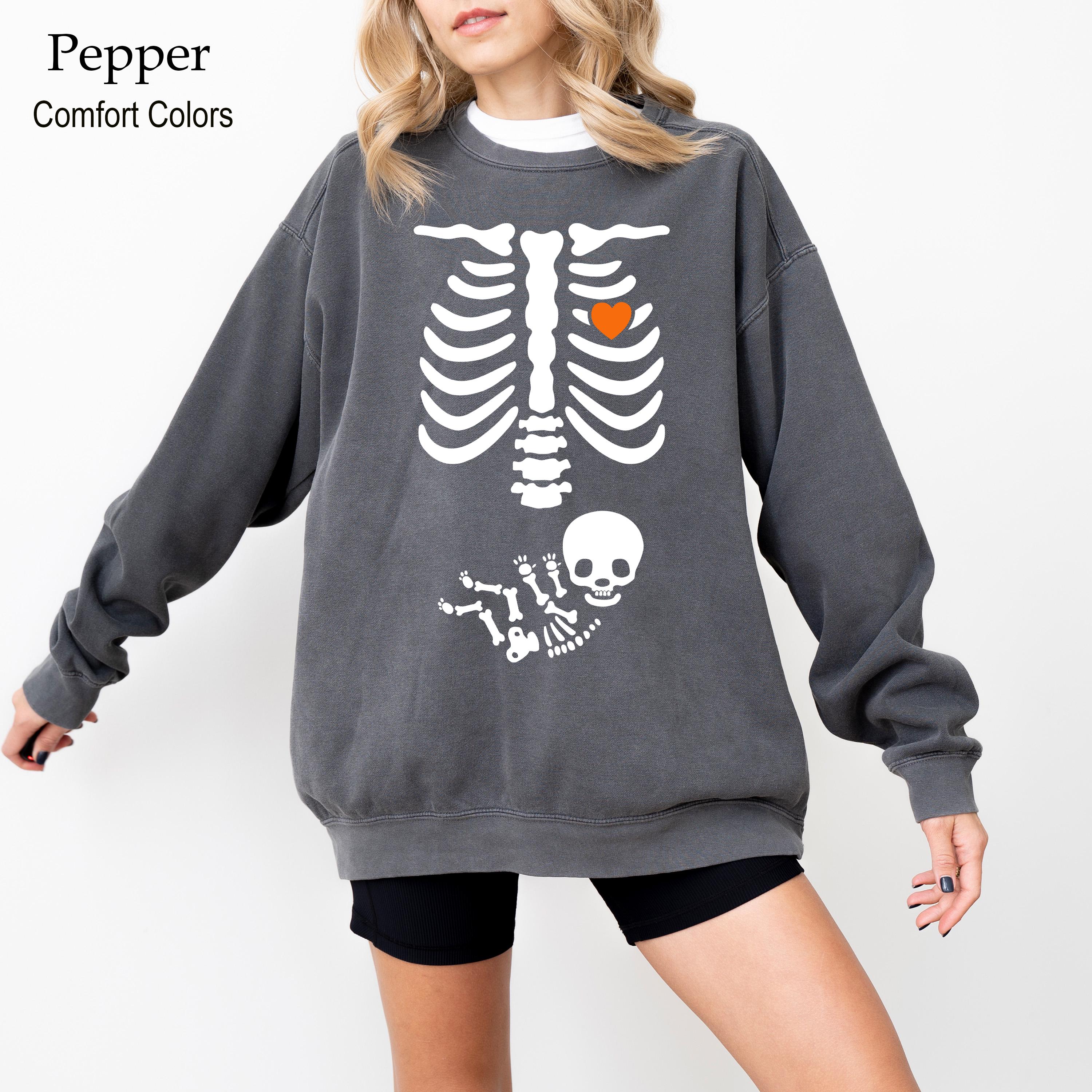 Halloween Pregnancy Sweatshirt,Skeleton Halloween Maternity Sweatshirt, Funny Pregnancy Shirt, Skeleton Body Shirt, Pregnant Skeleton Shirt