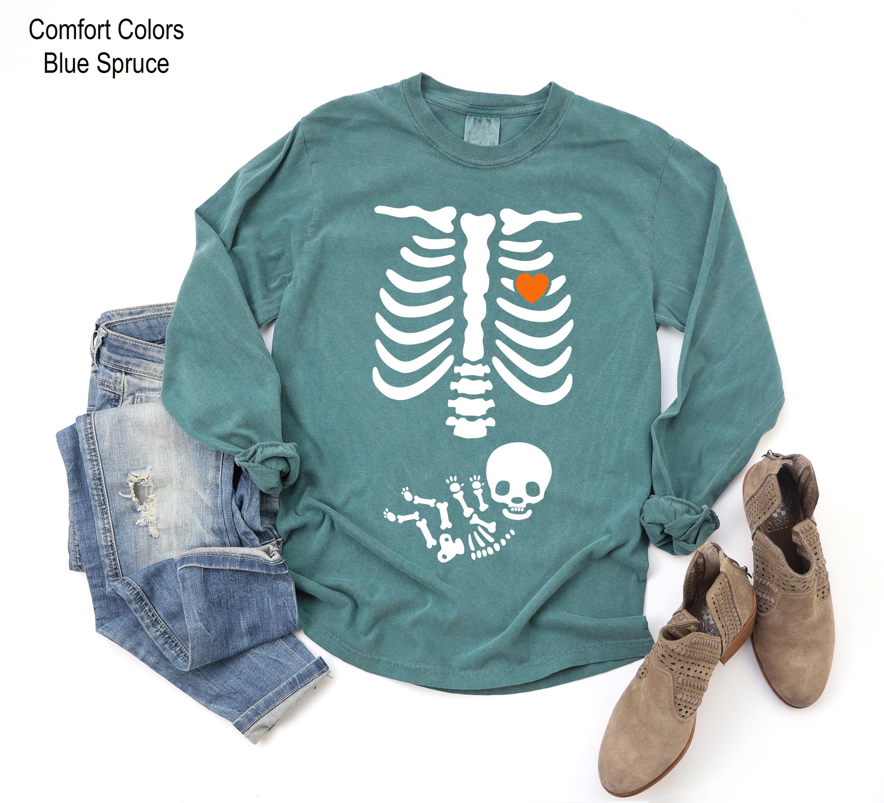 Halloween Pregnancy Sweatshirt,Skeleton Halloween Maternity Sweatshirt, Funny Pregnancy Shirt, Skeleton Body Shirt, Pregnant Skeleton Shirt