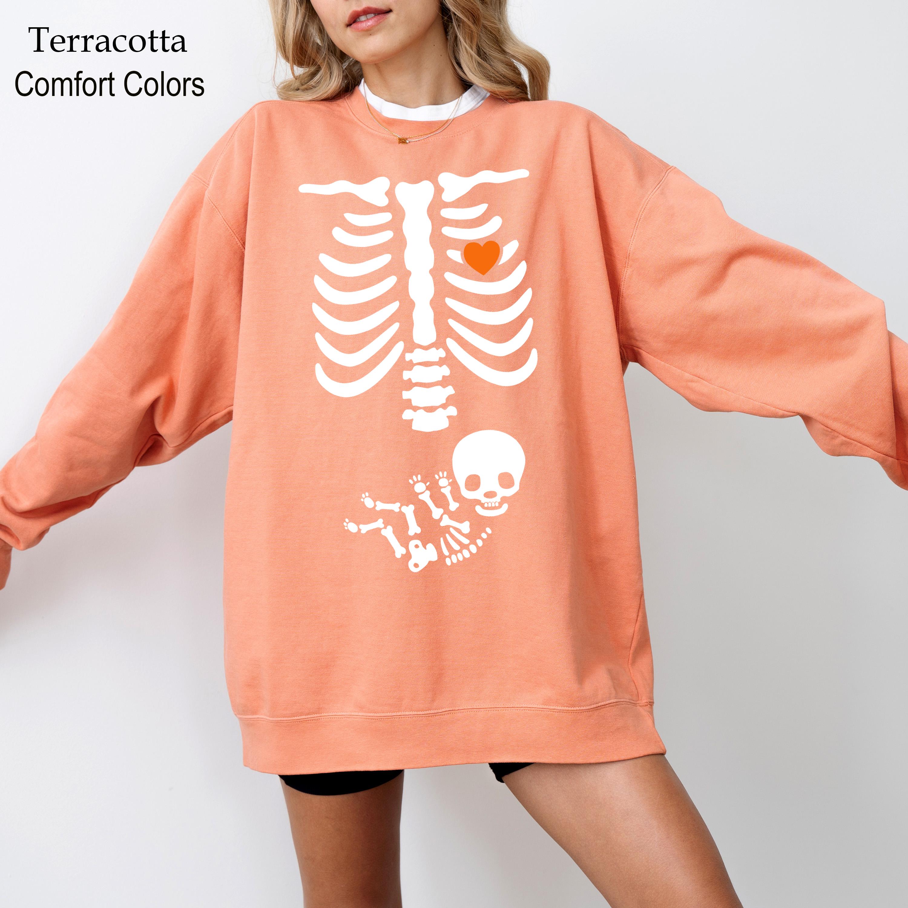 Halloween Pregnancy Sweatshirt,Skeleton Halloween Maternity Sweatshirt, Funny Pregnancy Shirt, Skeleton Body Shirt, Pregnant Skeleton Shirt