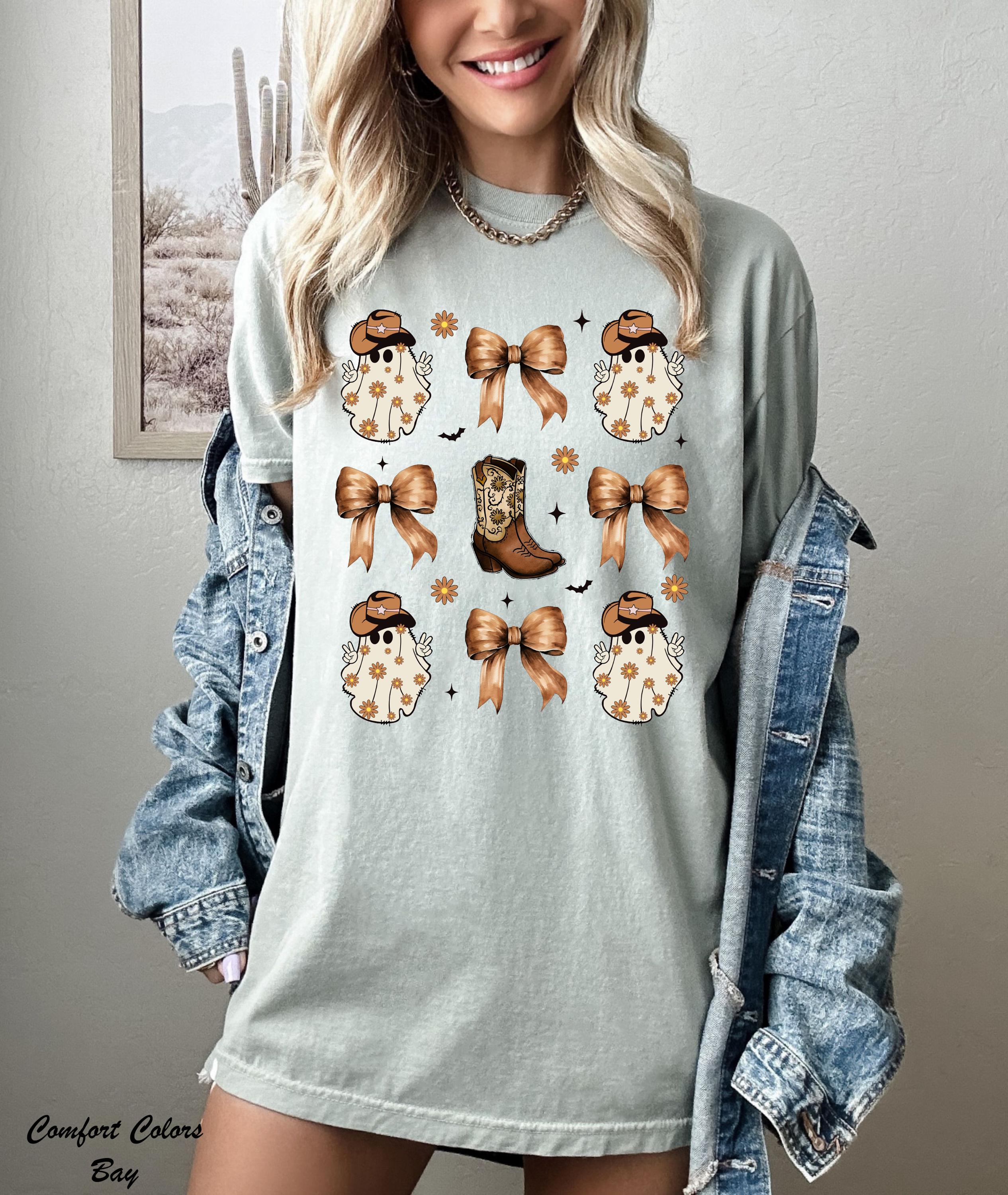 Cowboy Ghost Shirt, Spooky Cowboy Shirt, Cowboy Ghost T-Shirt, Western Halloween T-Shirt, Spooky Season Tee, Coutry Fall Shirt, Cowboy Tee