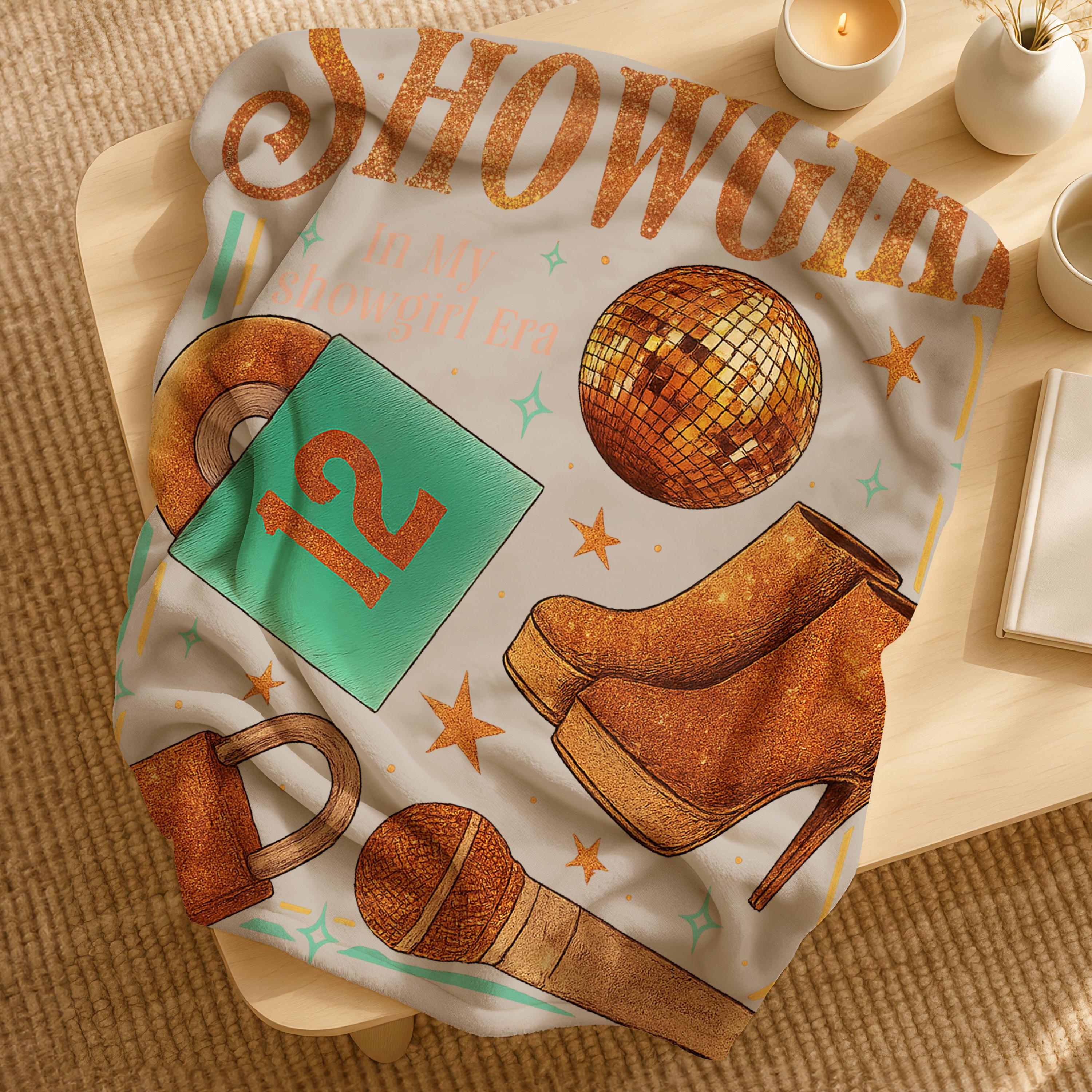 Showgirl Throw Blanket,Cozy Throw, Gift for Music Lovers, Movie Night Essential,Home Décor,Teenage Girl Christmas Gift,Show Girl Eras Throw
