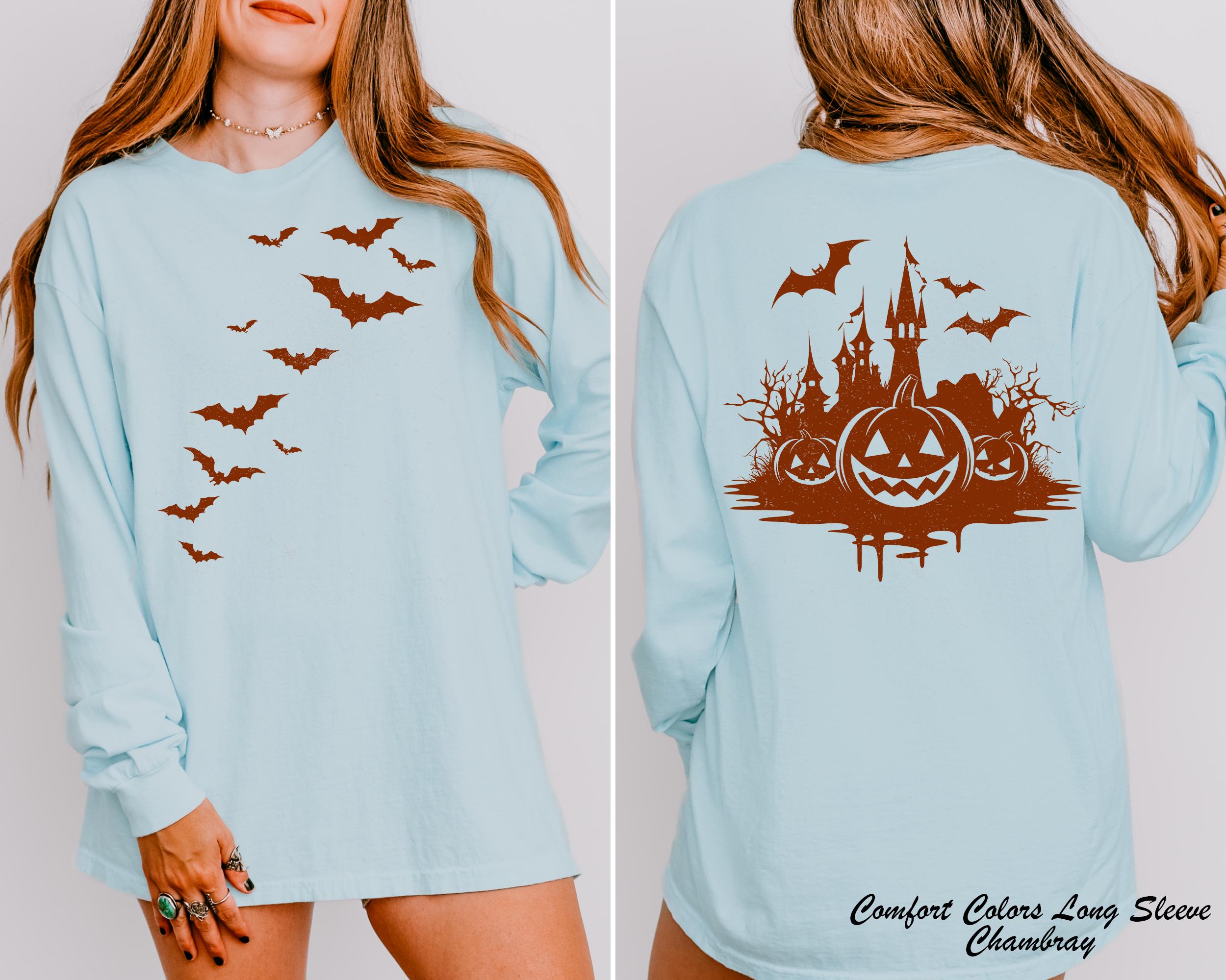Vintage Halloween Sweatshirt, Halloween Bats Sweatshirt, Halloween Party Sweater, Starry Night Sweatshirt, Halloween Gift, Halloween Gifts