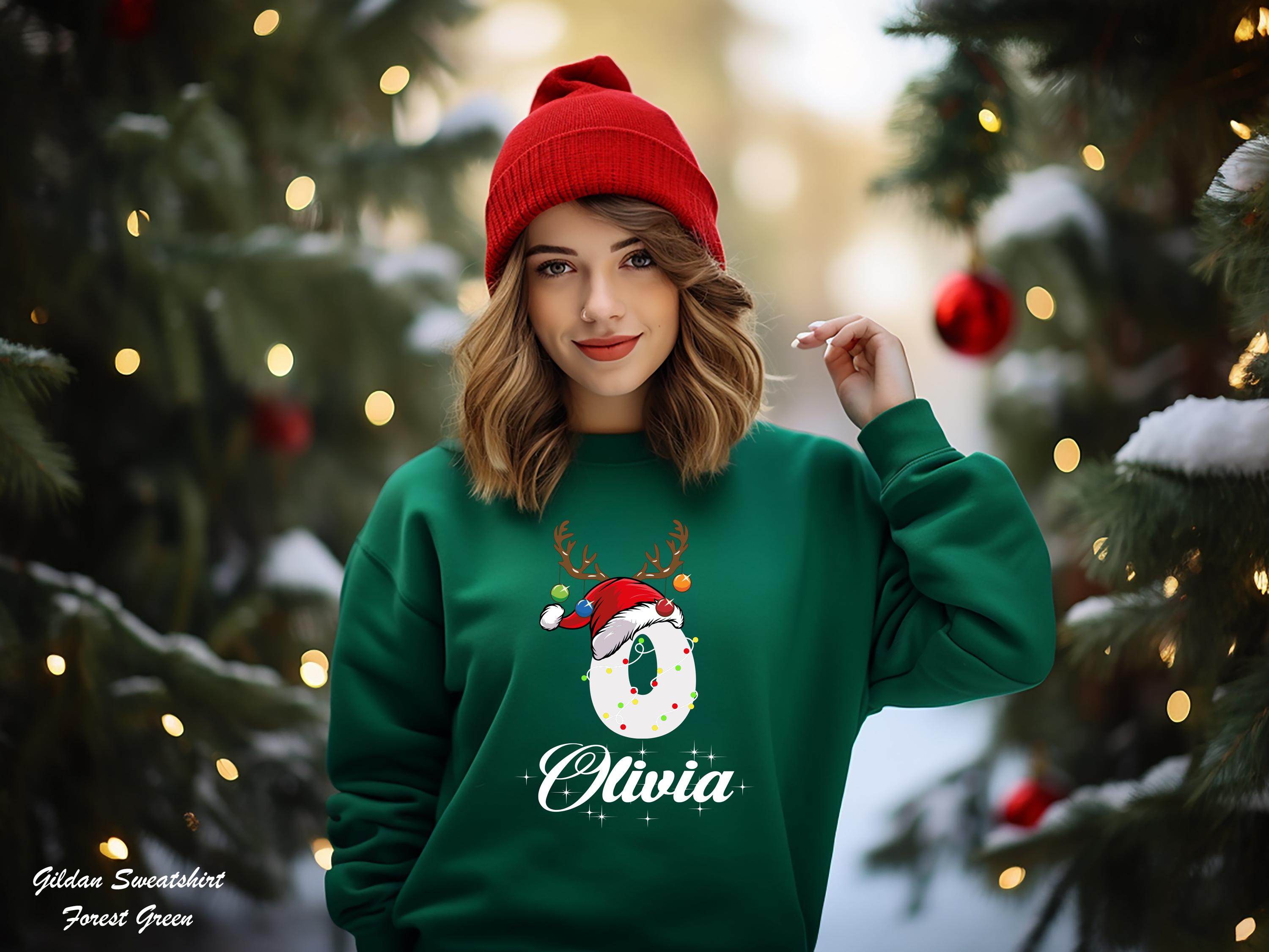 Family Christmas Name Sweatshirt, Personalized Christmas Family T-Shirt, Matching Family Christmas,Monogrammed Family Christmas Sweatshirt