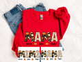 Custom Halloween Mama With Kids Name Sweatshirt, Halloween Personalized Shirt, Halloween Mimi Nana Shirt, Halloween Children Name Tees