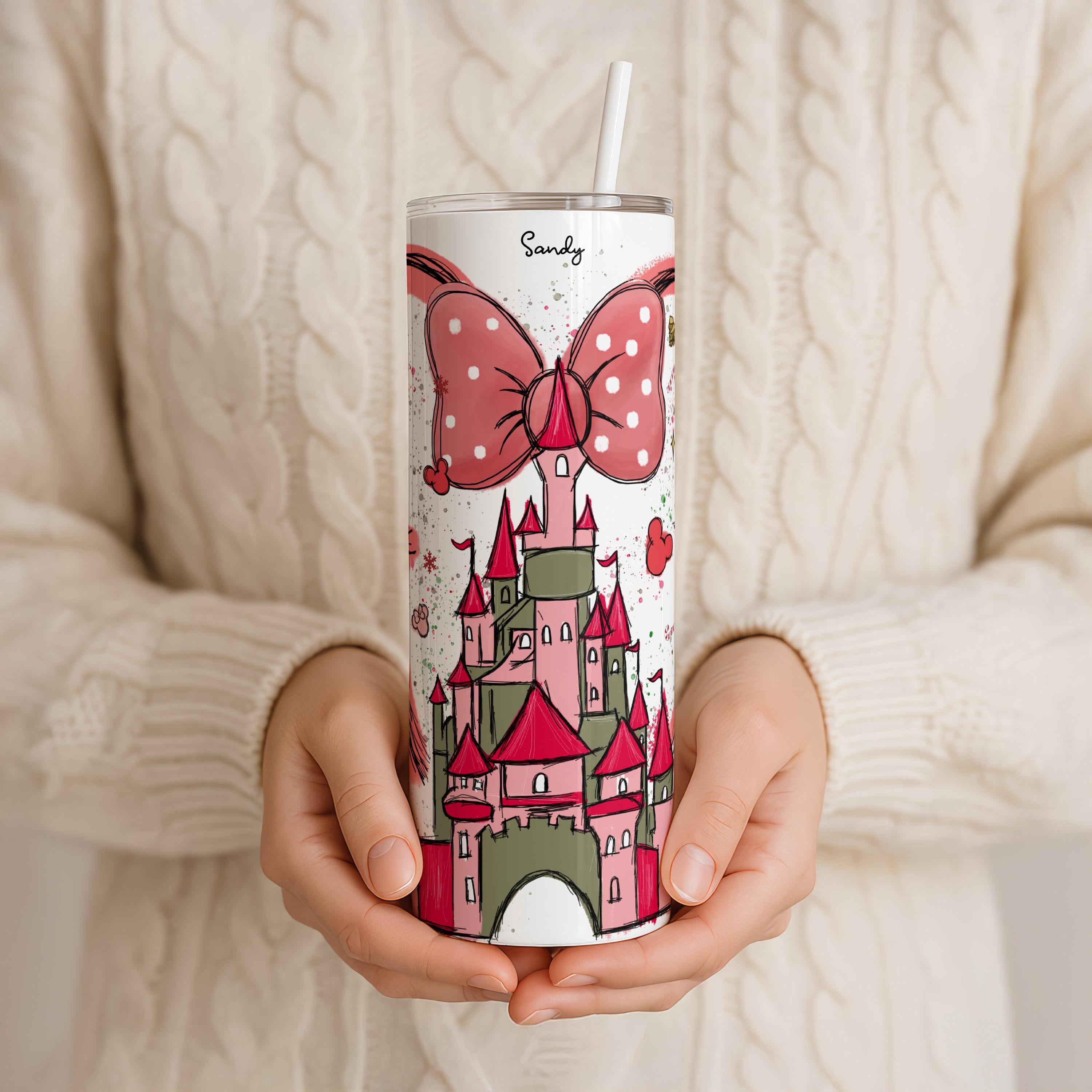 Personalized Disney Castle 20 oz Tumbler, Magic Kingdom Tumbler, Tumbler Gifts For Disney Fans, Disneyland Tumbler, Magical Kingdom Gifts