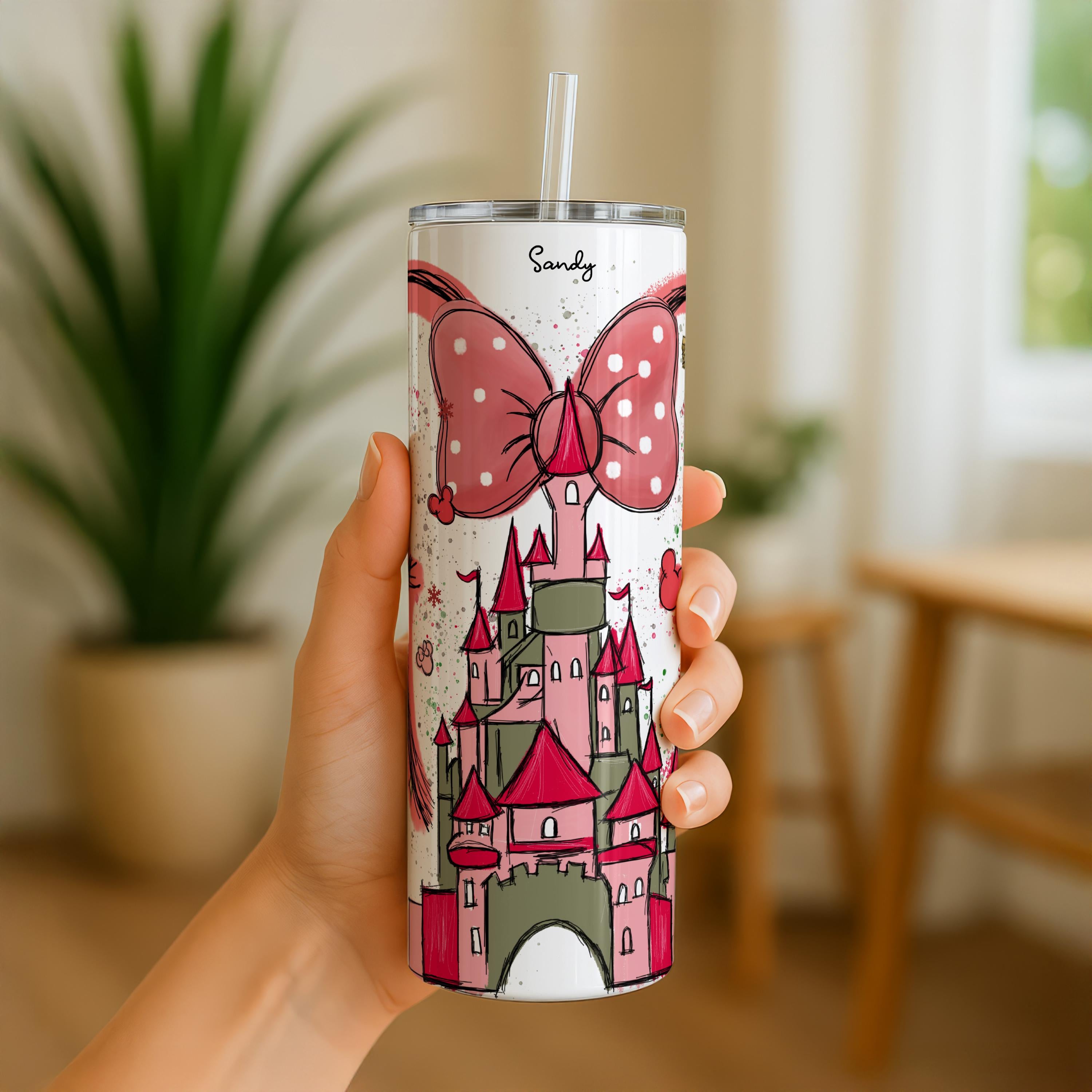 Personalized Disney Castle 20 oz Tumbler, Magic Kingdom Tumbler, Tumbler Gifts For Disney Fans, Disneyland Tumbler, Magical Kingdom Gifts