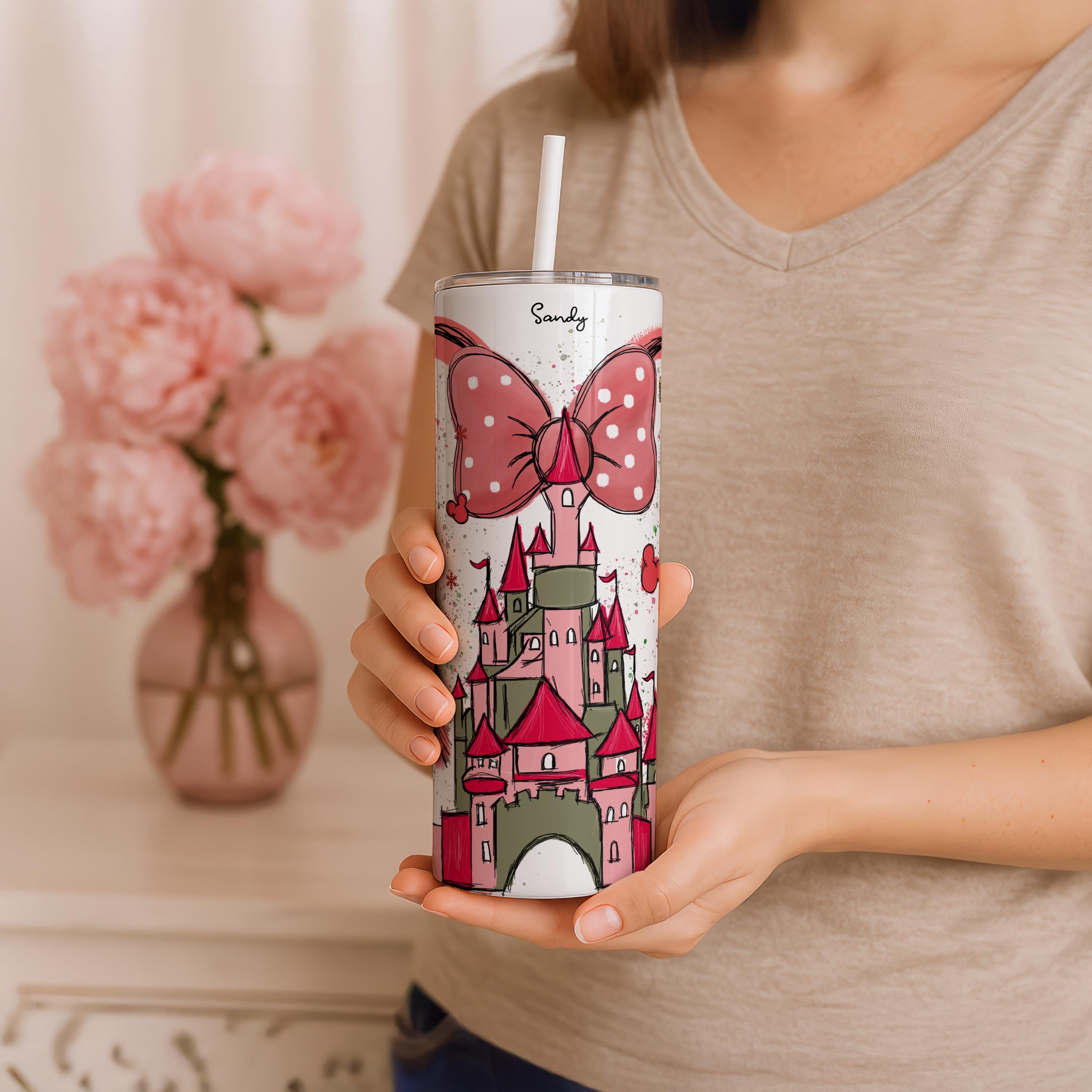 Personalized Disney Castle 20 oz Tumbler, Magic Kingdom Tumbler, Tumbler Gifts For Disney Fans, Disneyland Tumbler, Magical Kingdom Gifts