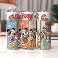 Mickey and Co Tumbler, 20oz Mickey Mouse Stainless Steel Tumbler, Skinny Travel Tumbler, Christmas Tumbler Gift for Adults & Kids, Xmas Gift