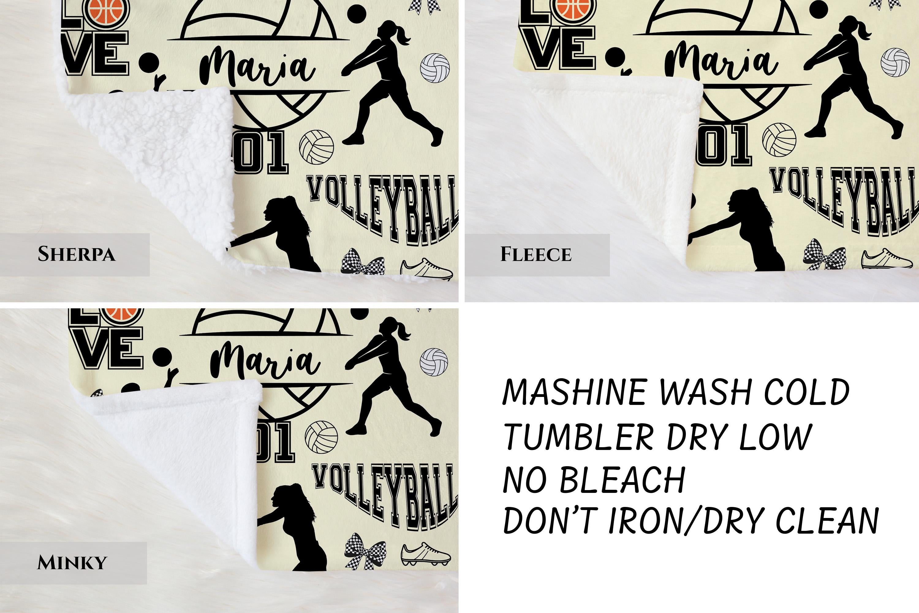 Personalized Volleyball Girl Blanket,Custom Name Collage,Team Throw,Sports Blanket Throw for Girls,Gift for Volleyball Lover,Girl Room Decor