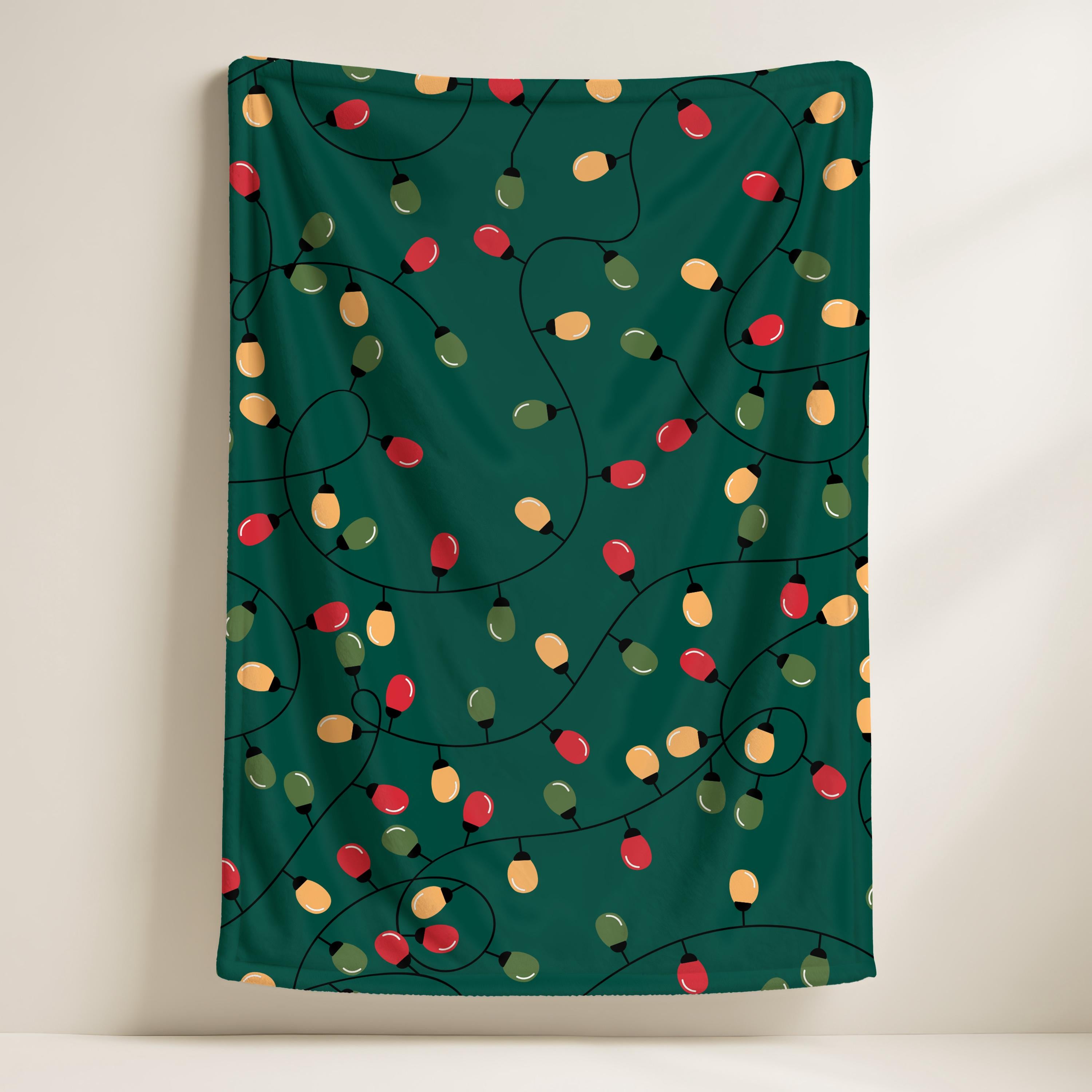 Christmas Lights Blanket,Colorful Holiday Decor Throw,Christmas Gift,Festive Holiday Throw,Xmas Home Decor,Kids Xmas Gift,Merry Christmas