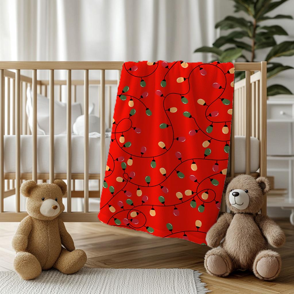 Christmas Lights Blanket,Colorful Holiday Decor Throw,Christmas Gift,Festive Holiday Throw,Xmas Home Decor,Kids Xmas Gift,Merry Christmas