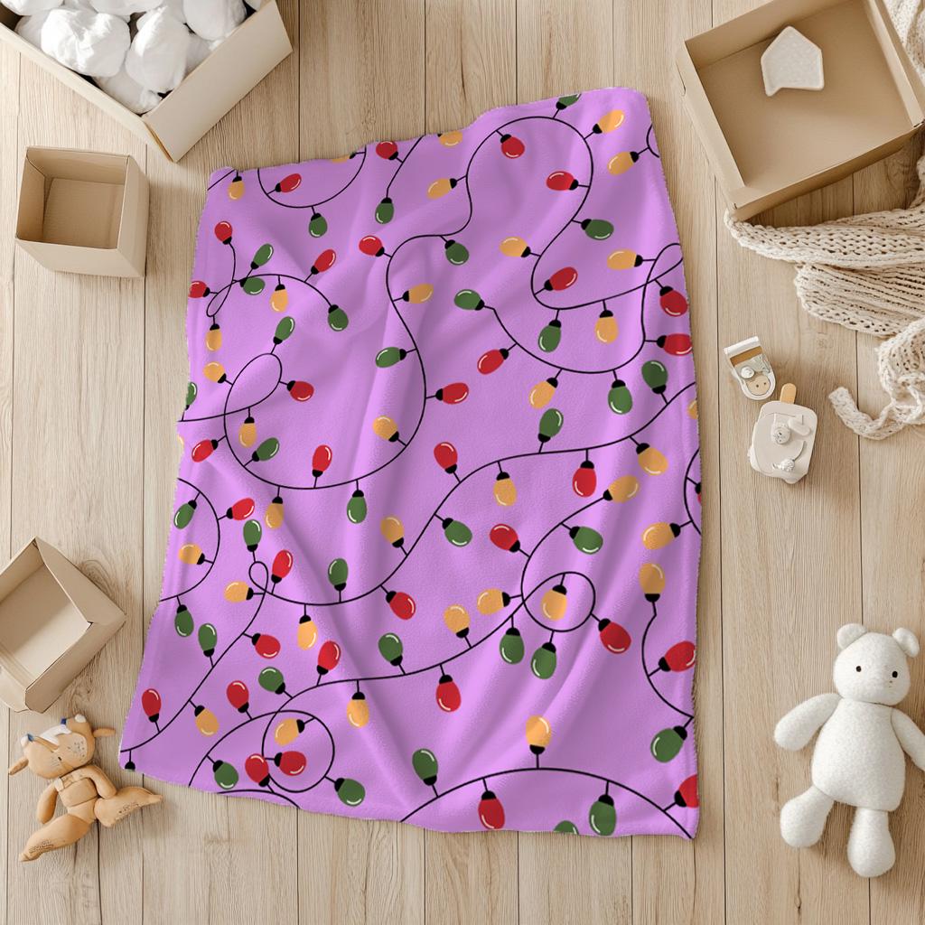 Christmas Lights Blanket,Colorful Holiday Decor Throw,Christmas Gift,Festive Holiday Throw,Xmas Home Decor,Kids Xmas Gift,Merry Christmas