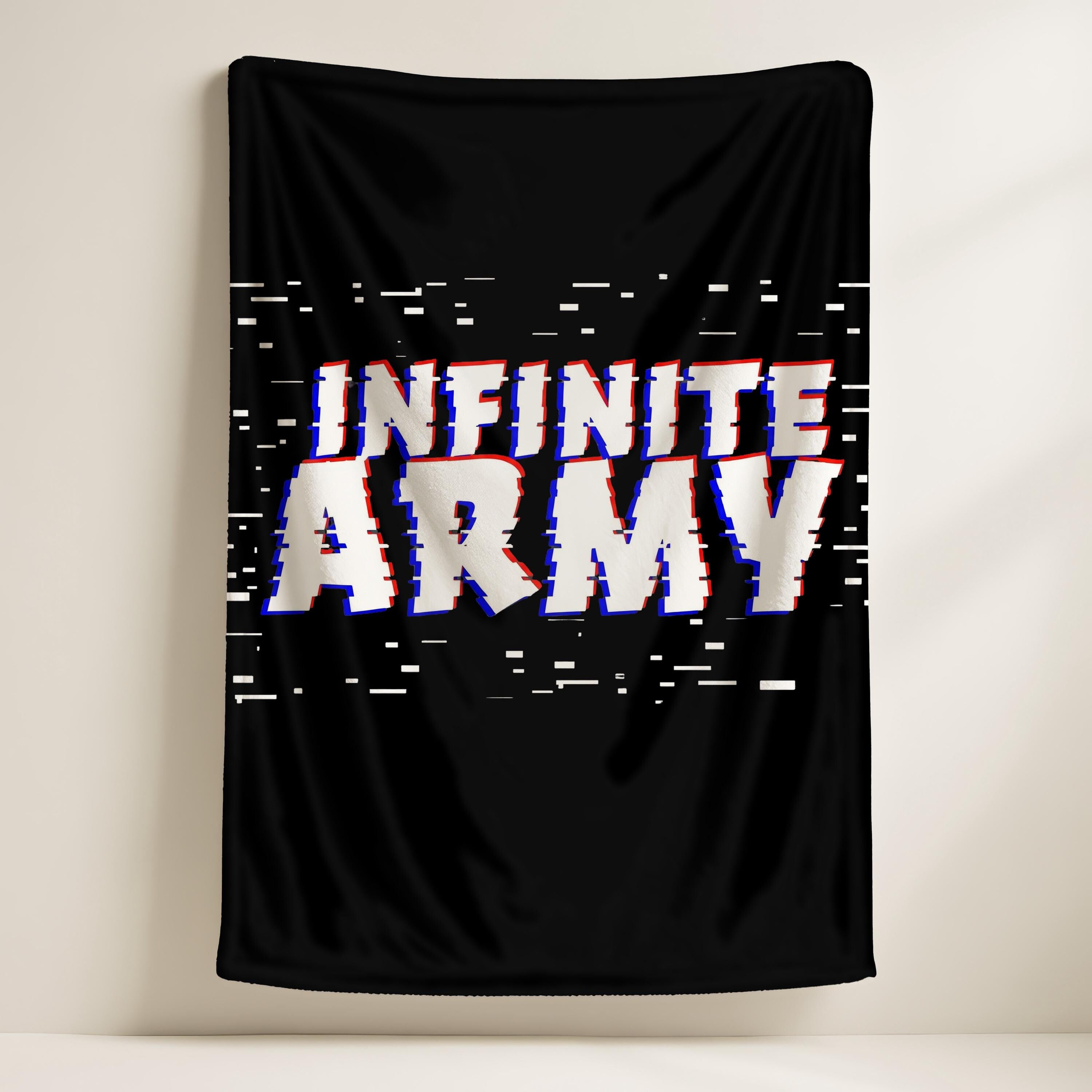 Infinite Army Blanket,Tactical Gamer Throw,Military Strategy Game Inspired Throw,Army Style Decor Gift for Gamer,Military Style Gift for Him
